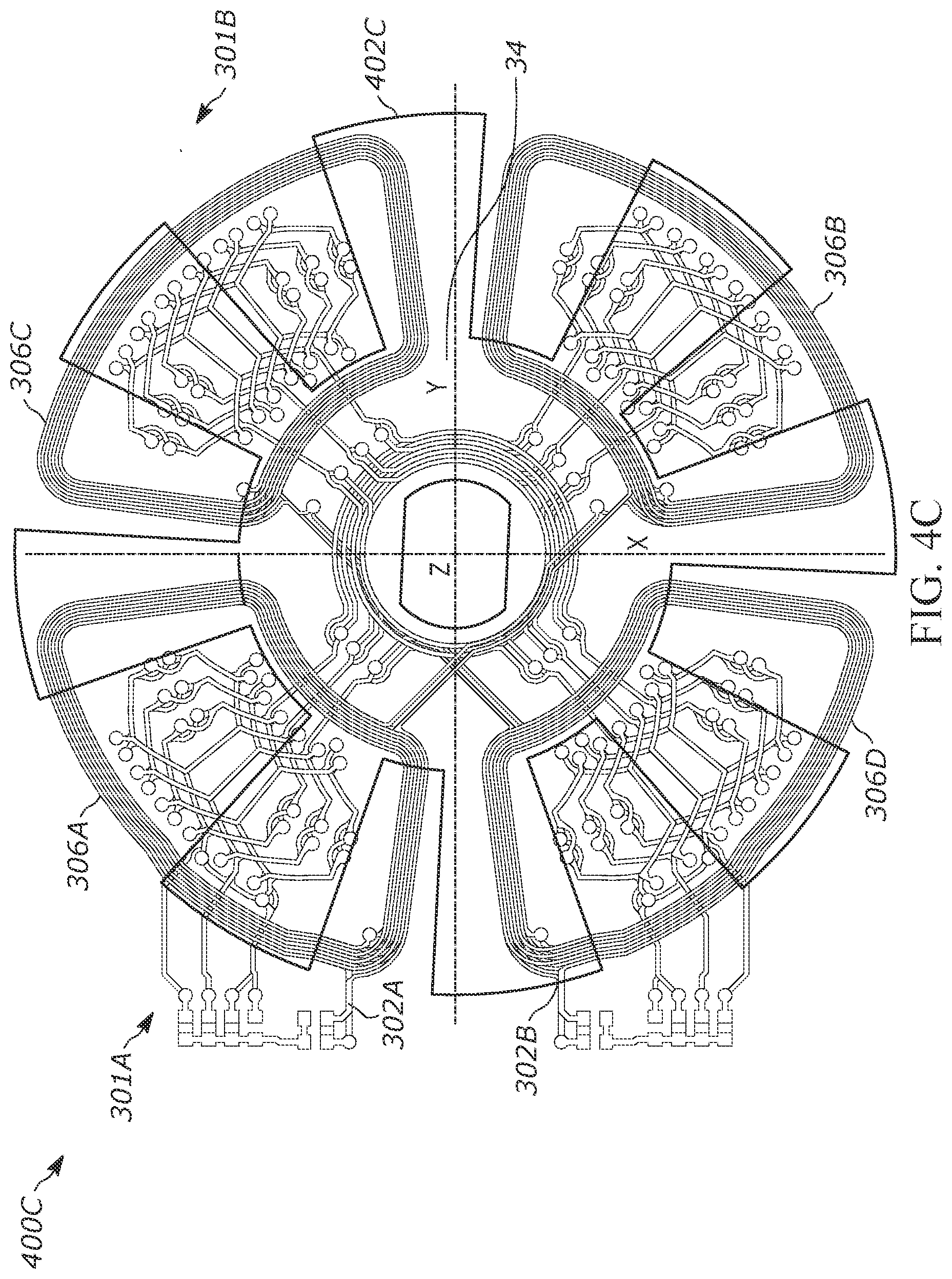 Patent US12320638 Figure 6 – Reduced offset error configuration for a rotary inductive sensor