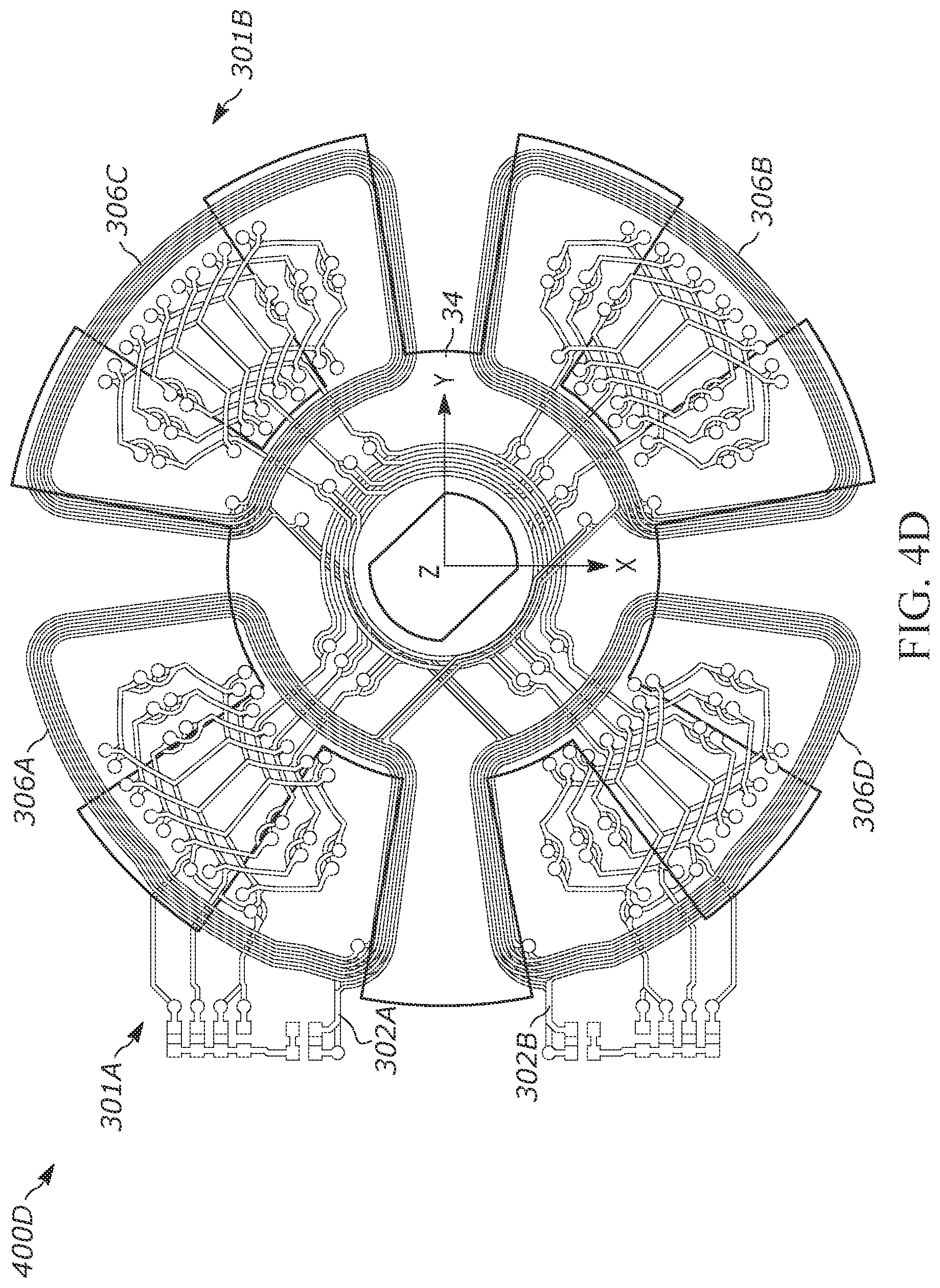 Patent US12320638 Figure 7 – Reduced offset error configuration for a rotary inductive sensor