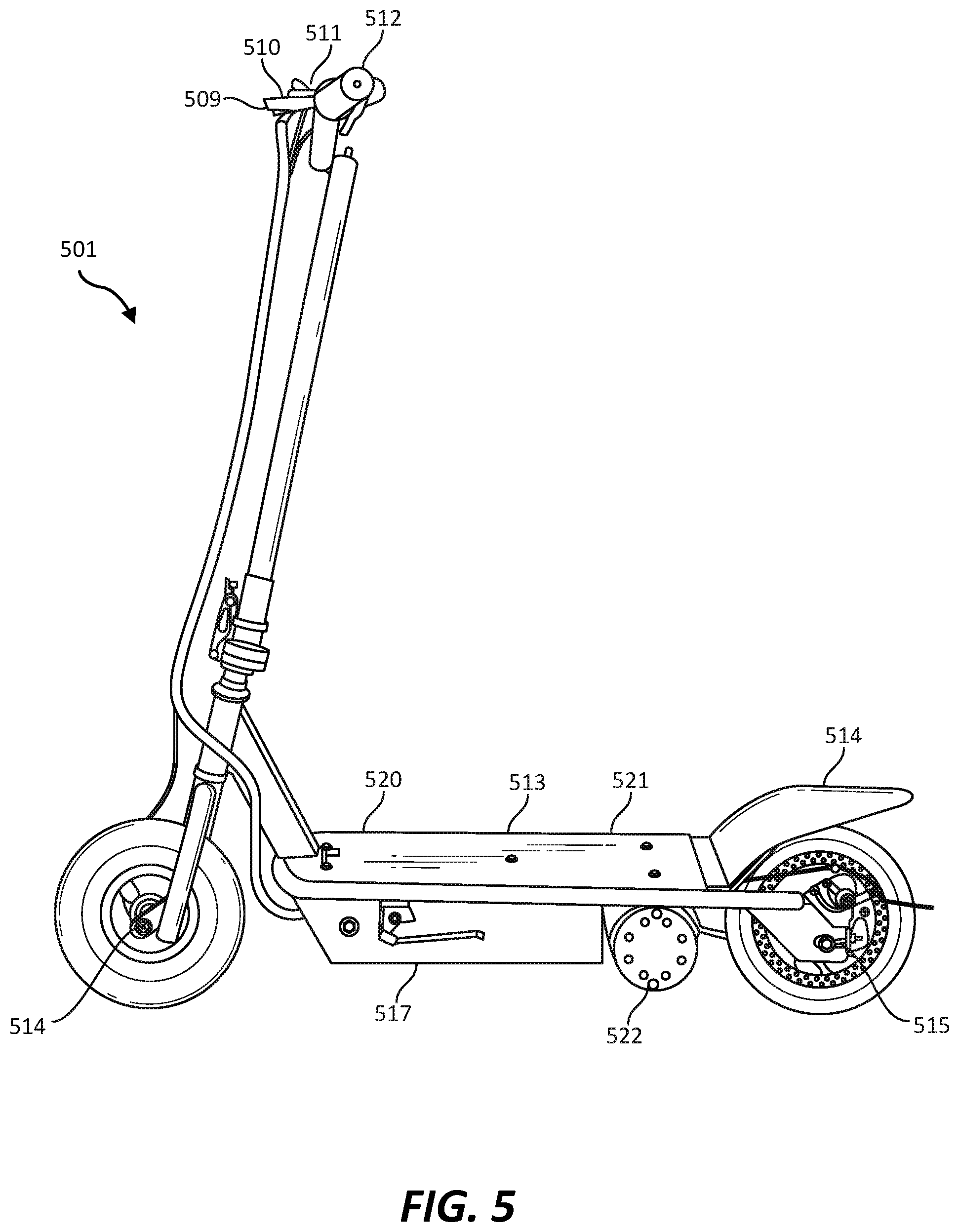 Patent US12320652 Figure 5 – Apparatuses, systems, and methods for increasing safety in personal mobility vehicle operation