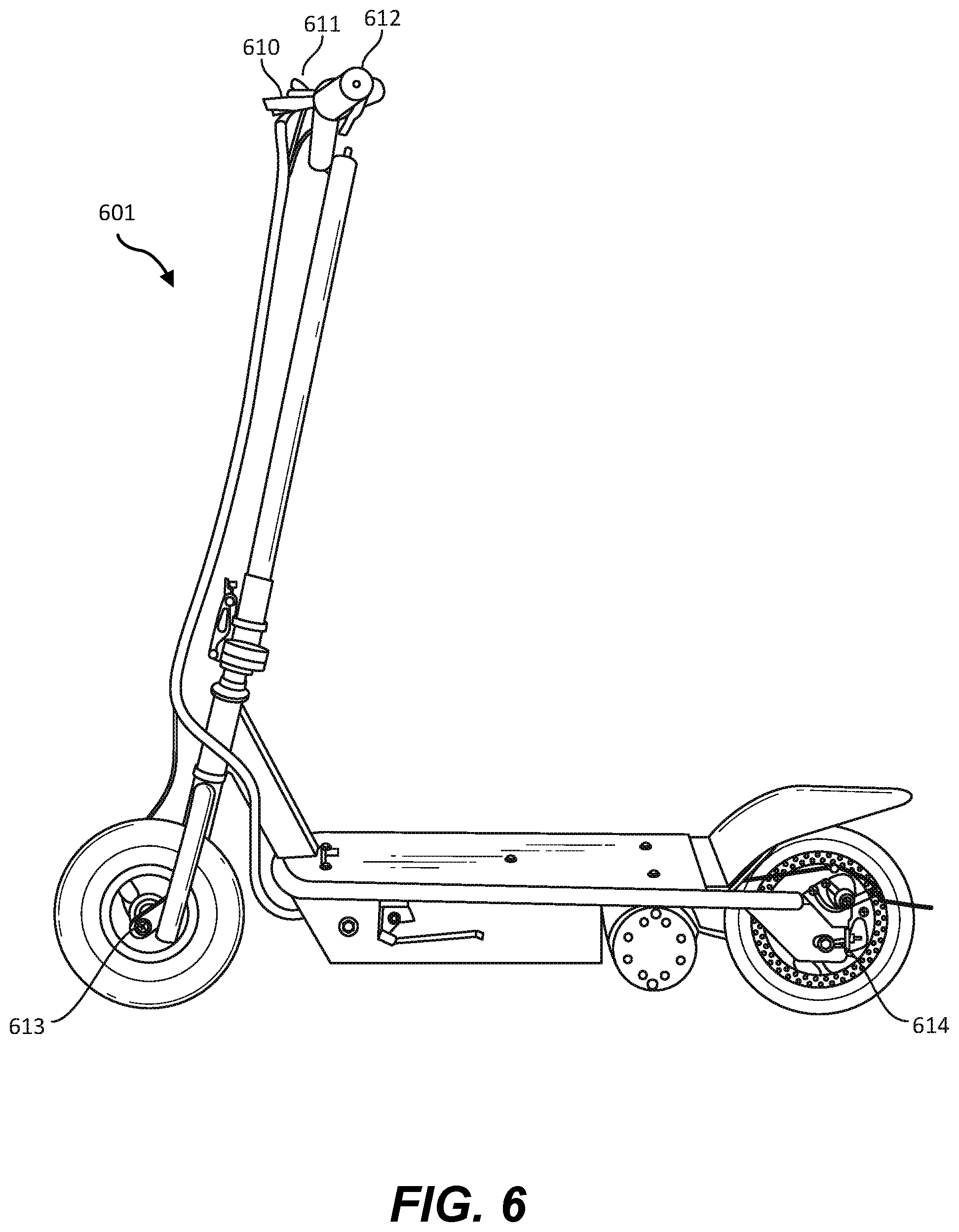 Patent US12320652 Figure 6 – Apparatuses, systems, and methods for increasing safety in personal mobility vehicle operation