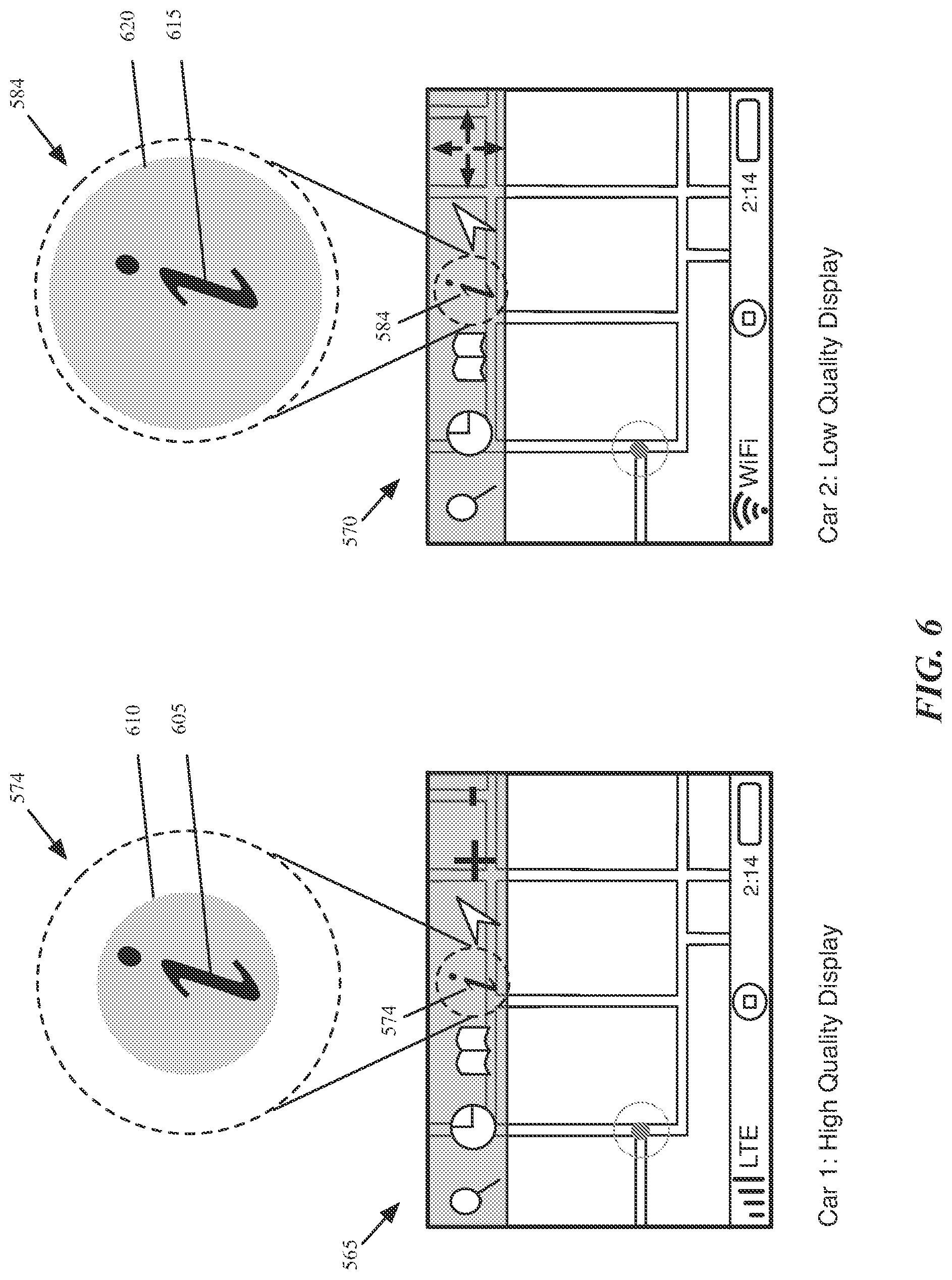 Patent US12320661 Figure 6 – Mapping application with turn-by-turn navigation mode for output to vehicle display