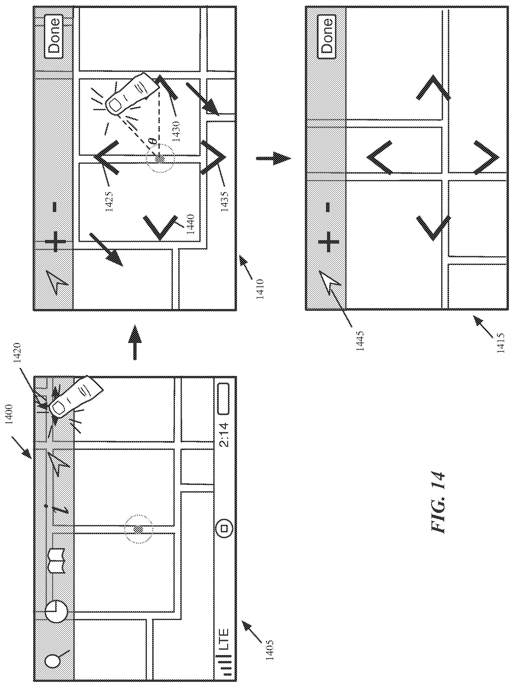 Patent US12320661 Figure 13 – Mapping application with turn-by-turn navigation mode for output to vehicle display