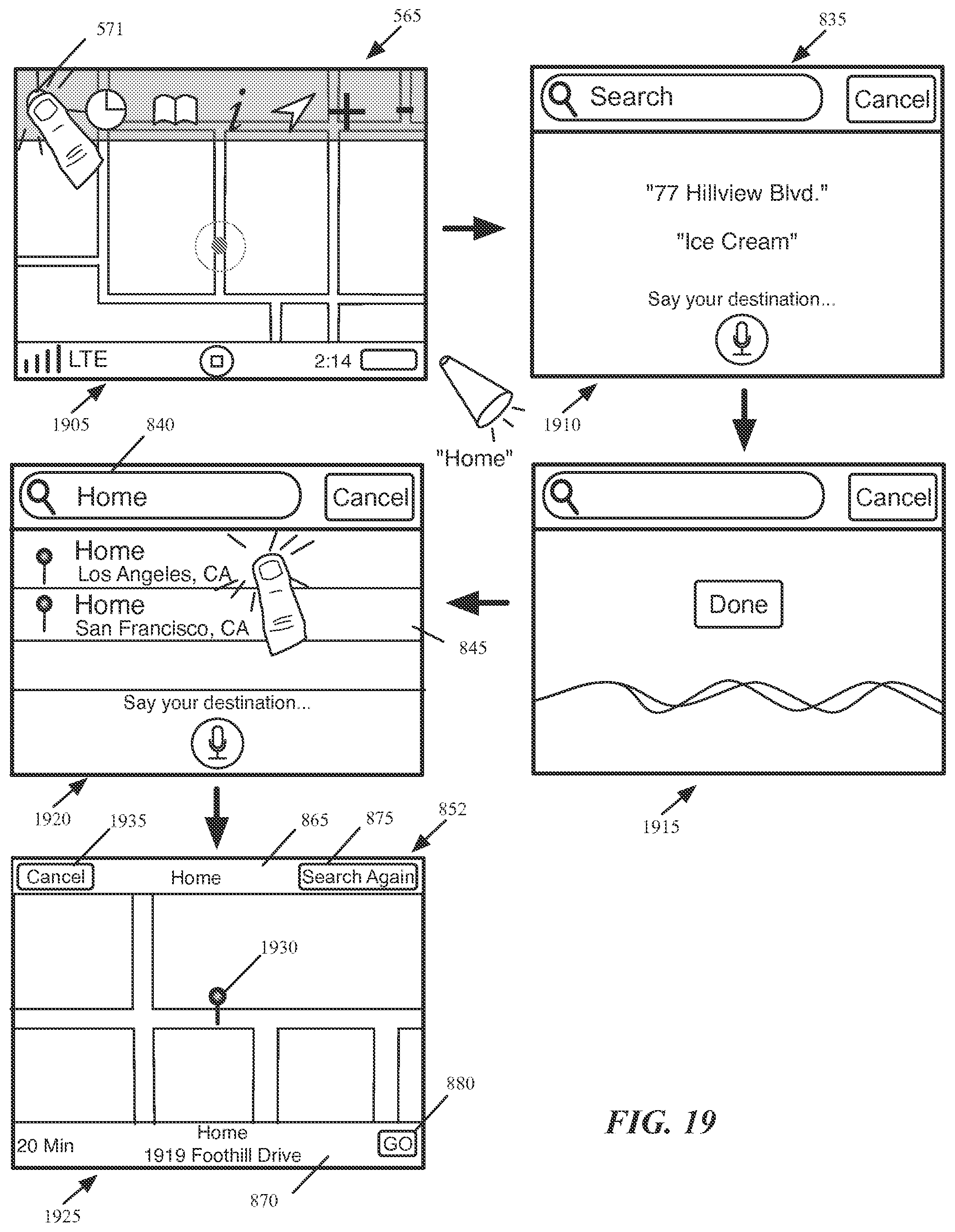 Patent US12320661 Figure 18 – Mapping application with turn-by-turn navigation mode for output to vehicle display