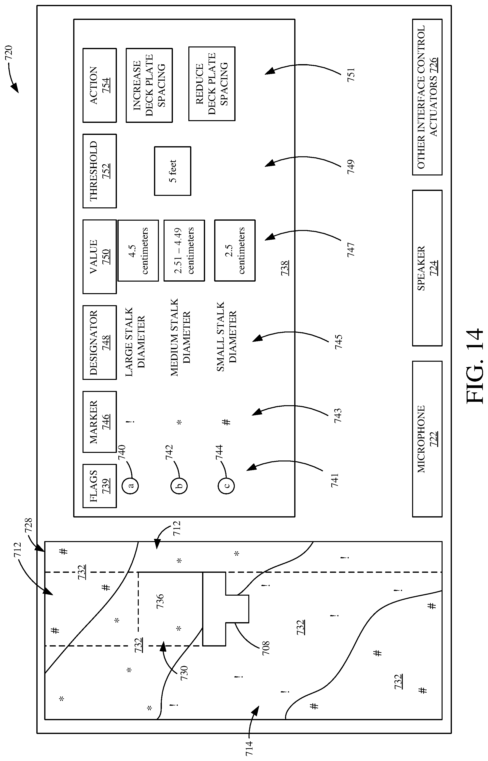 Patent US12320666 Figure 15 – Machine control using a predictive map