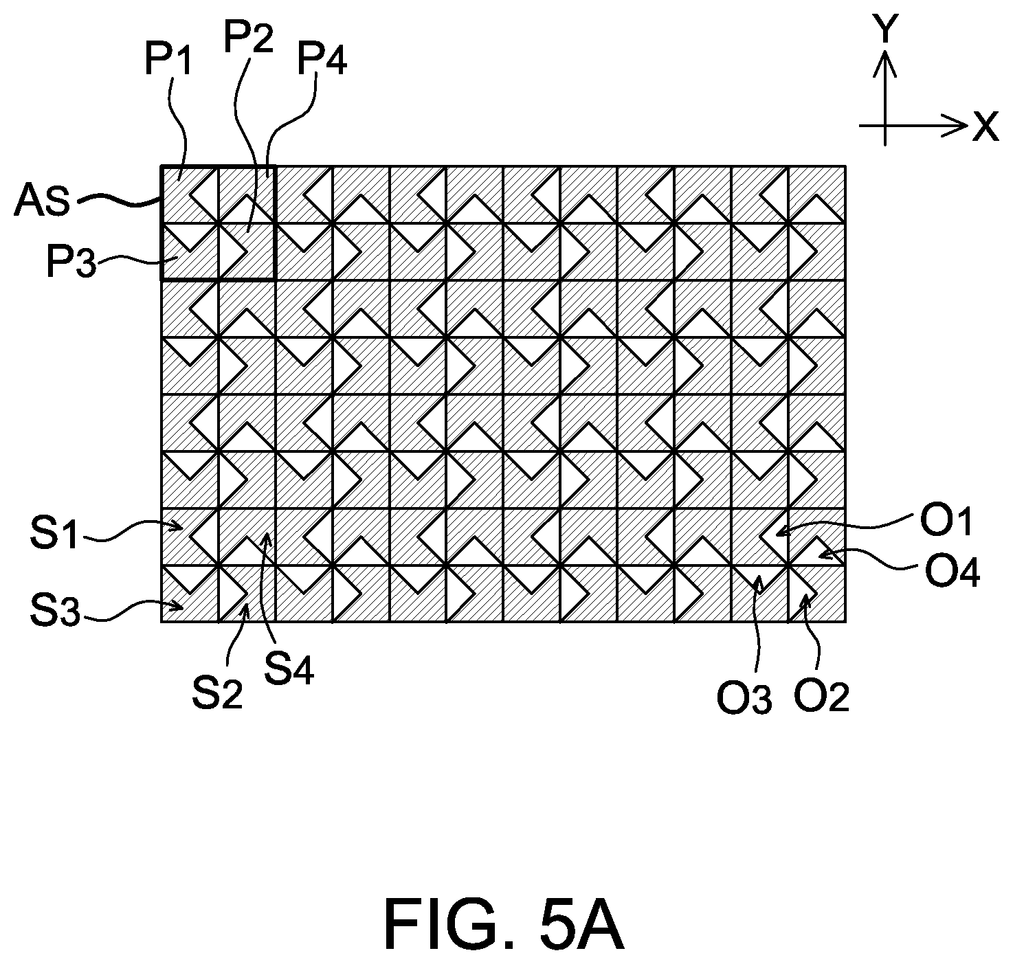 Patent US12320672 Figure 4 – Sensing element having pixels exposed by apertures increasing along different directions