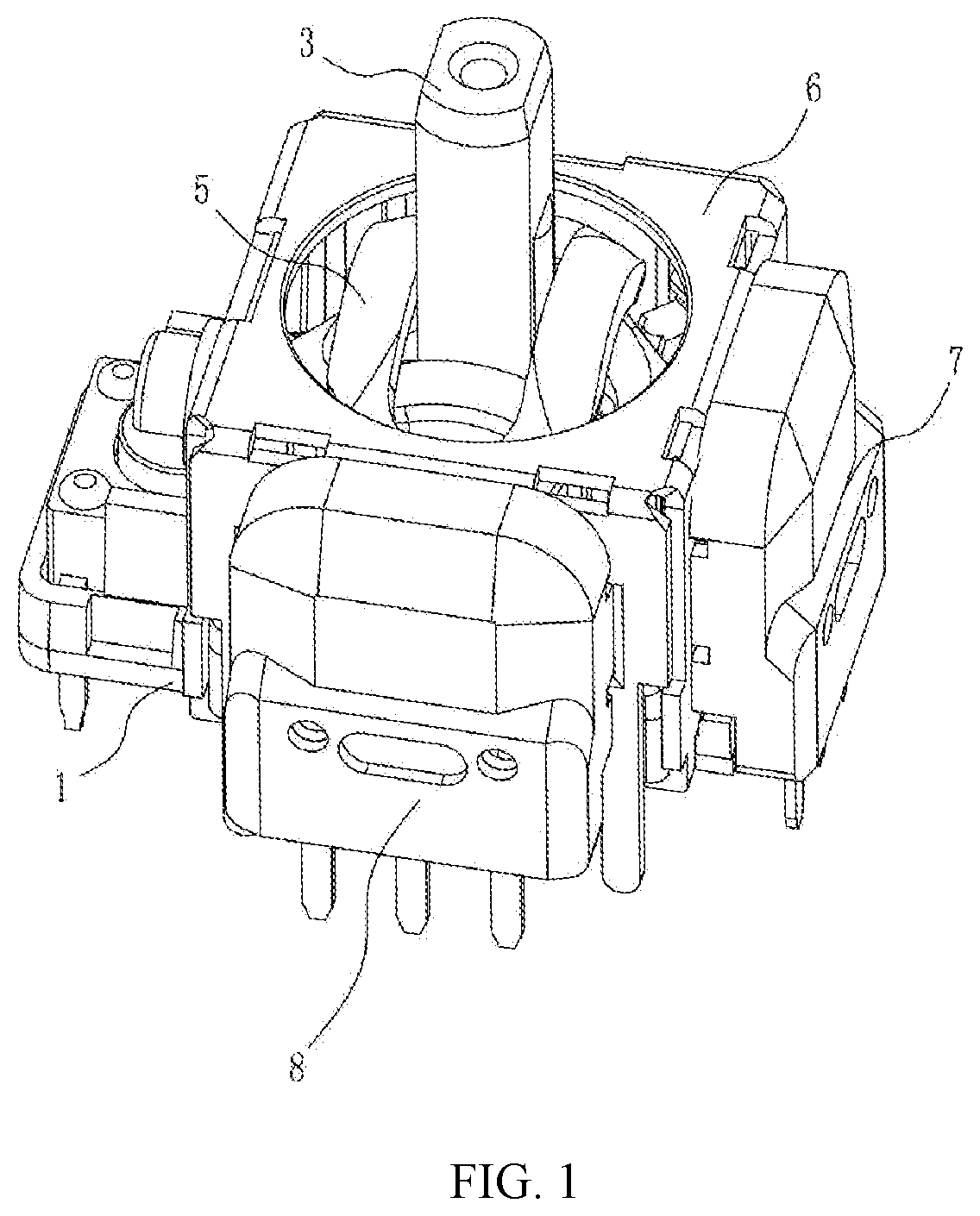 Patent US12320678 Figure 1 – Electromagnetic induction type rocker potentiometer