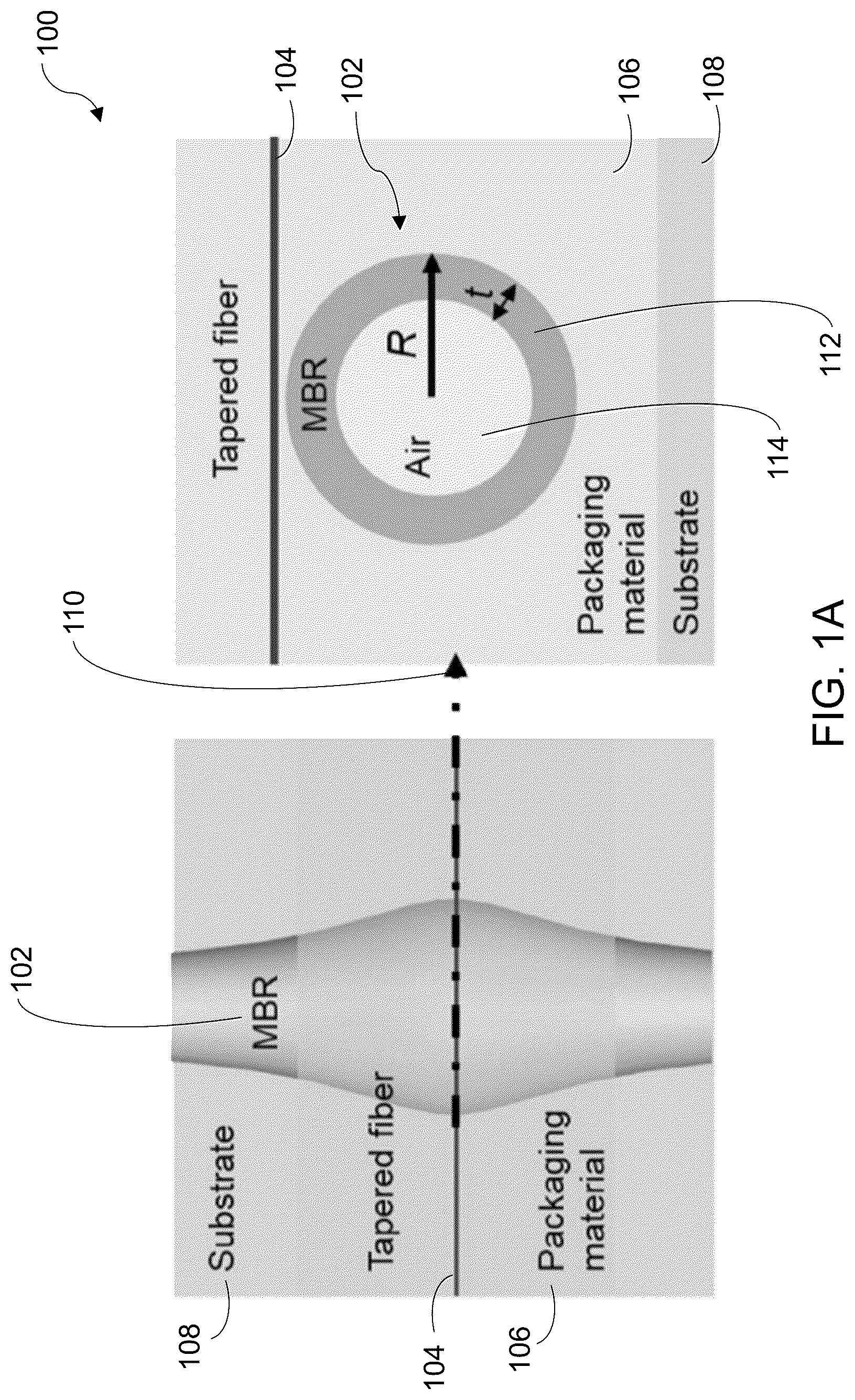 Patent US12320682 Figure 1 – High-Q whispering gallery mode (WGM) resonators encapsulated in polydimethylsilozane (PDMS) for highly sensitive displacement detection