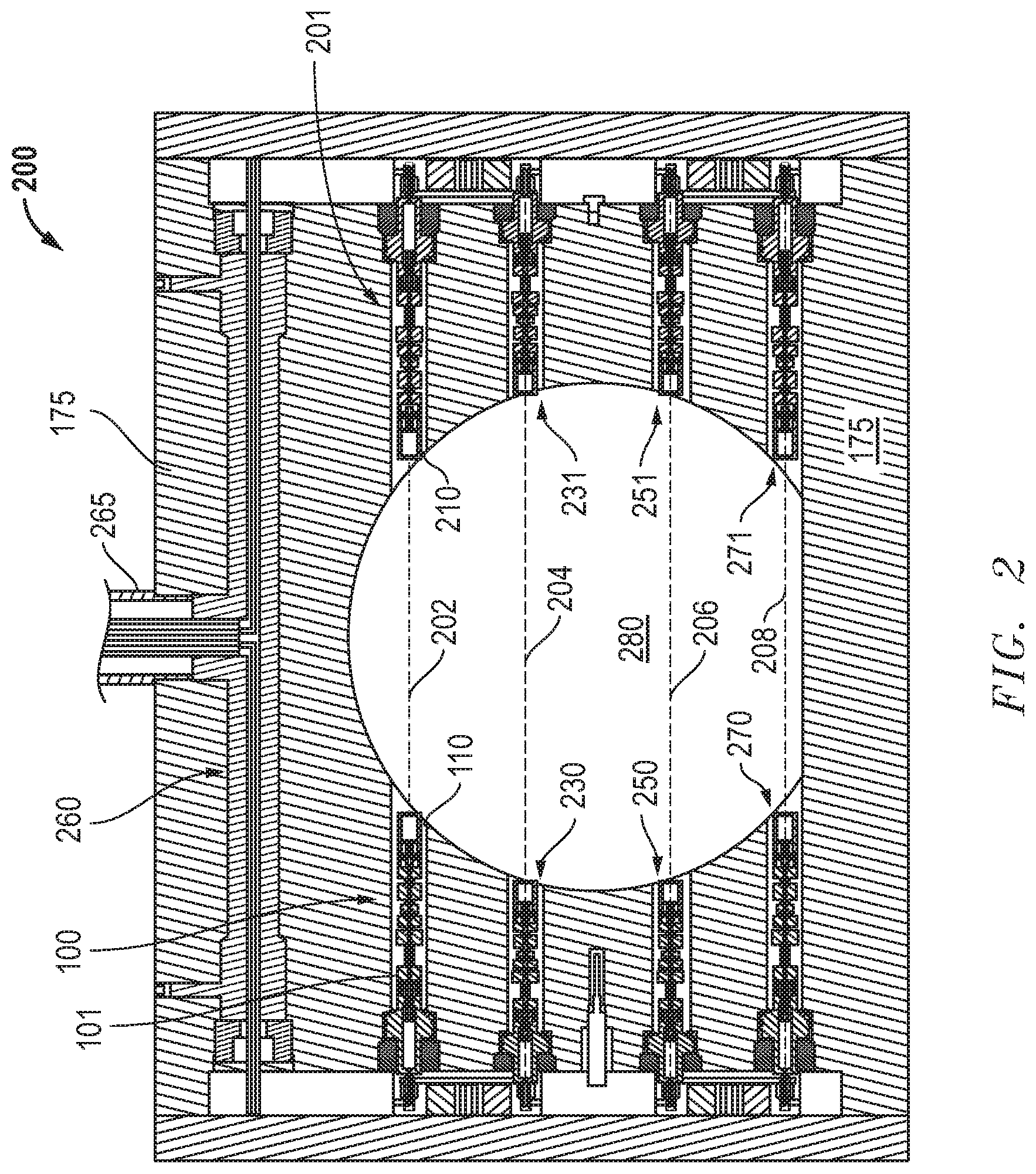 Patent US12320686 Figure 2 – Flowmeter with attenuating ribbed transducer housings