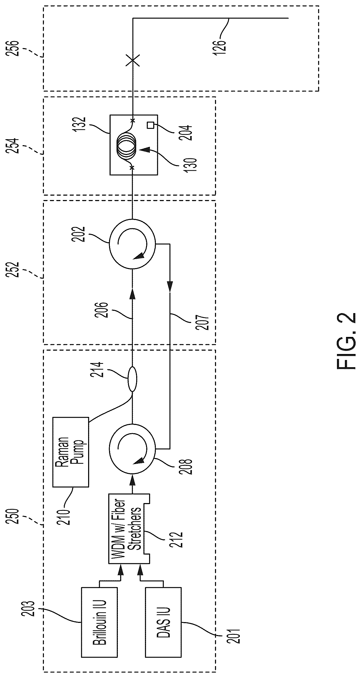 Patent US12320712 Figure 2 – Coil of reference fiber for downhole fiber sensing measurement