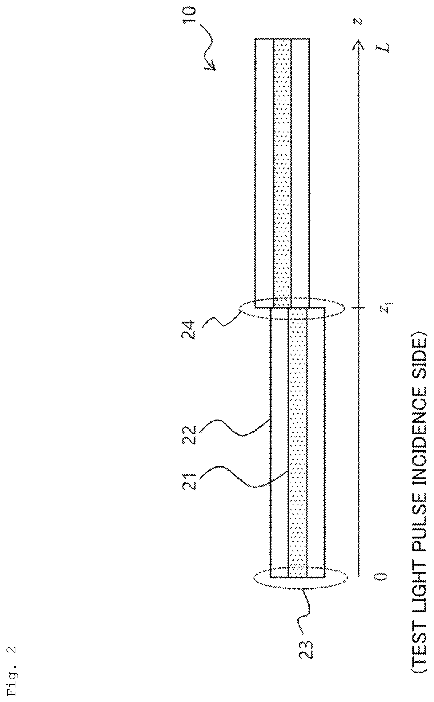 Patent US12320725 Figure 2 – Several mode fiber test method and several mode fiber test device