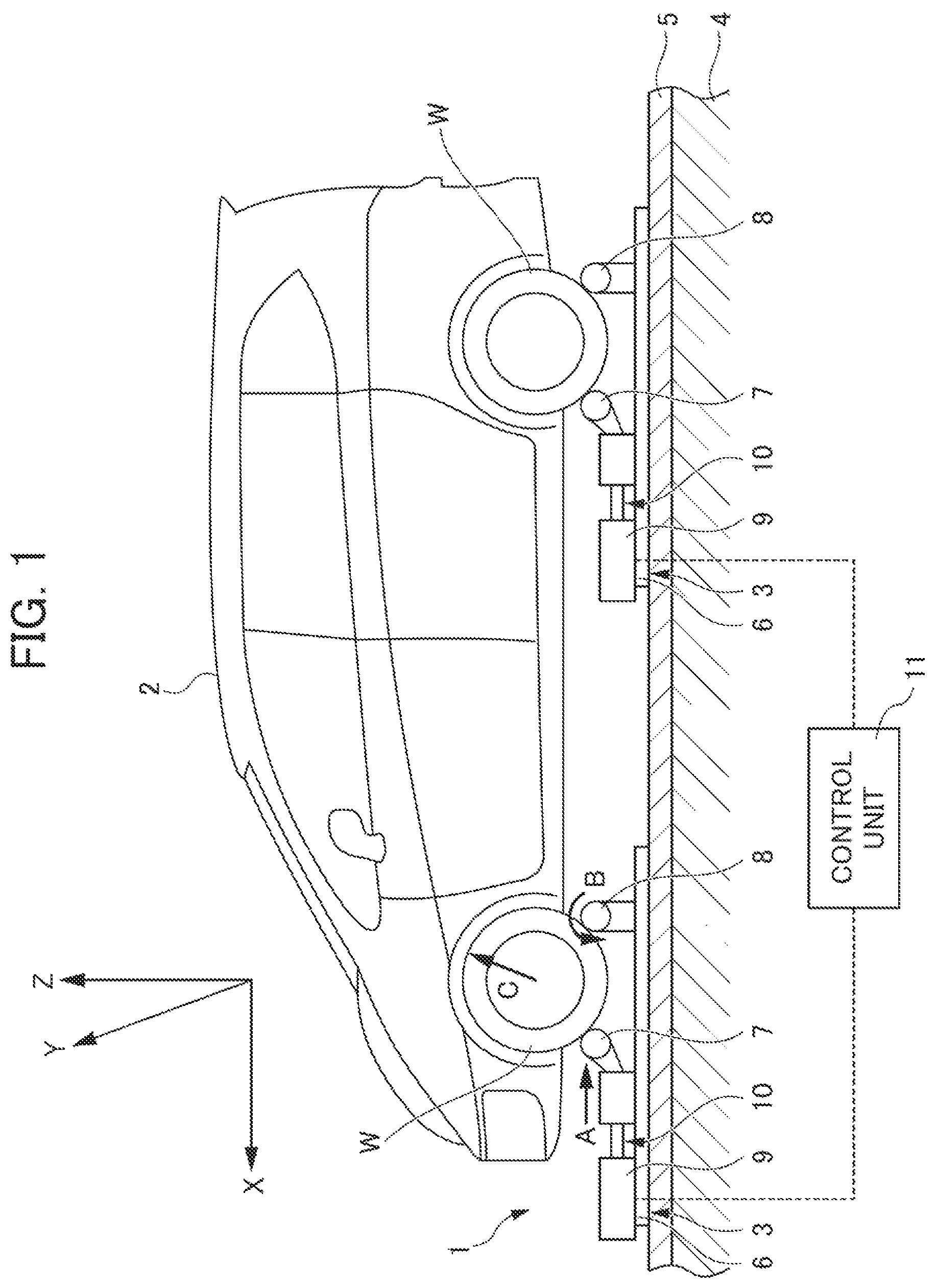 Patent US12320727 Figure 1 – Vehicle vibration method and vehicle vibration device