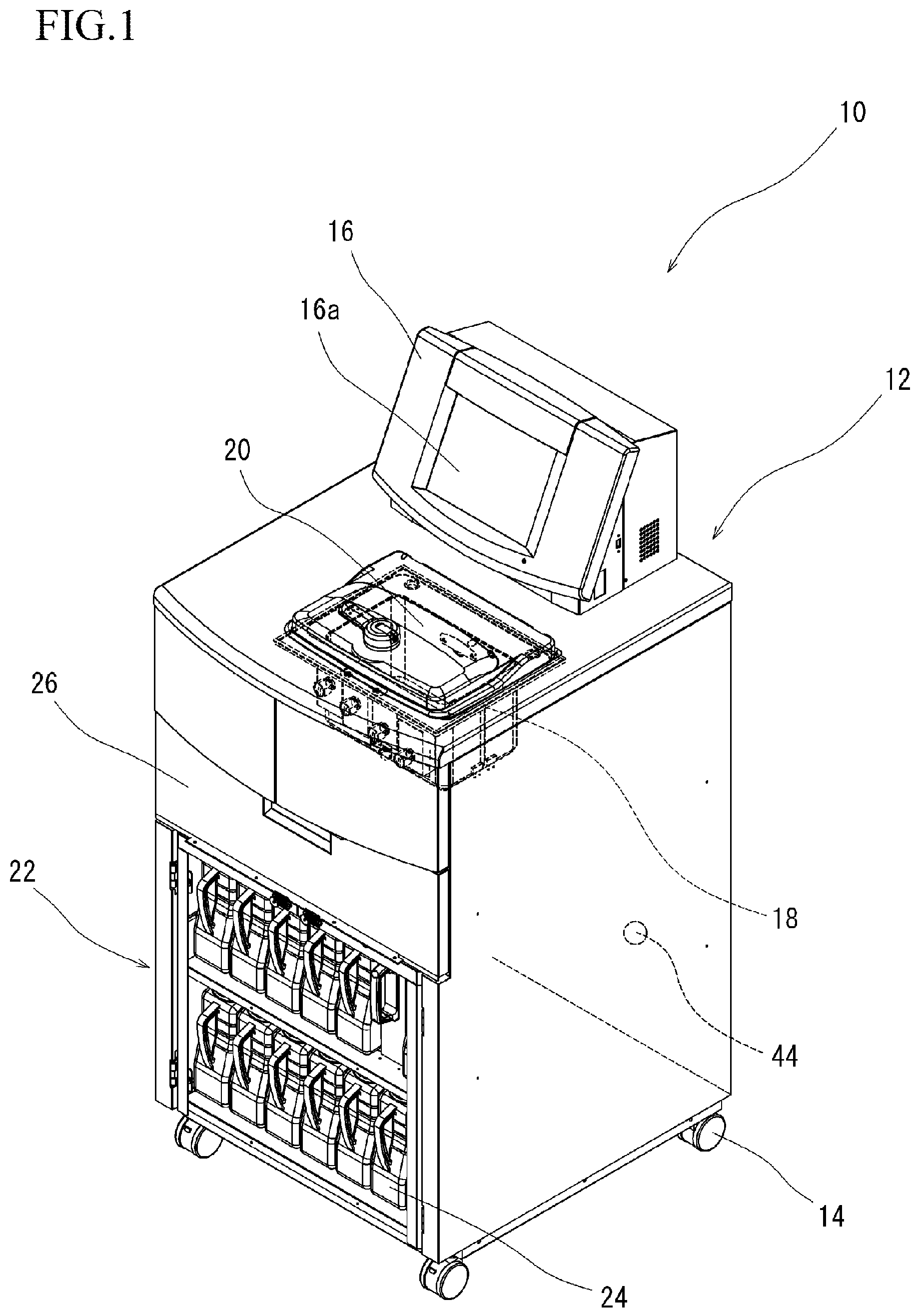 Patent US12320733 Figure 1 – Tissue piece treating apparatus