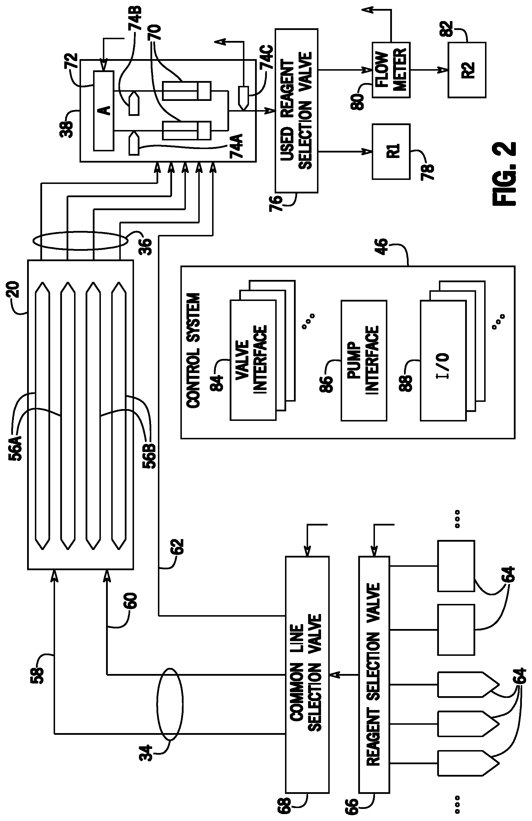 Patent US12320734 Figure 2 – Reagent nozzle sipper mixing system and method