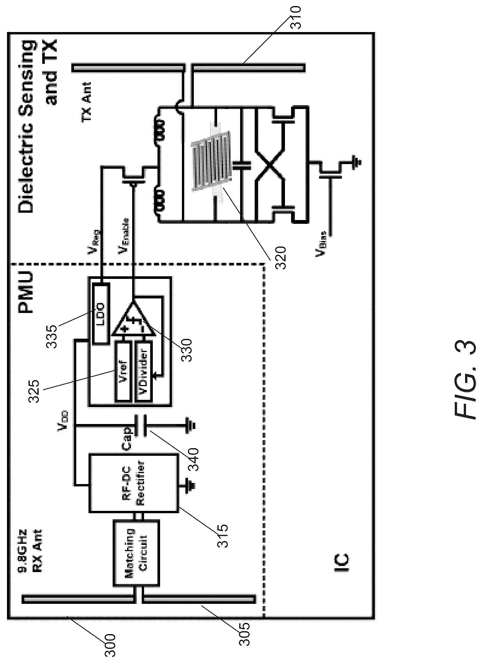Patent US12320769 Figure 3 – Systems and methods for battery-less wirelessly powered dielectric sensors