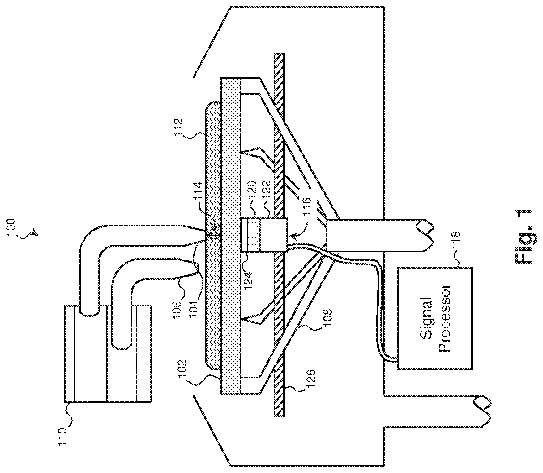 Patent US12320782 Figure 1 – Acoustic measurement of fabrication equipment clearance