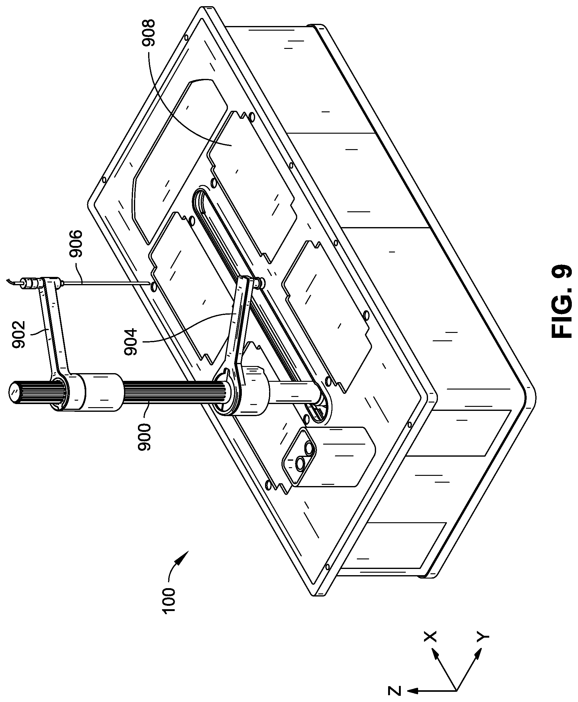 Patent US12320821 Figure 11 – Autosampler system with automated sample container cover removal and sample probe positioning