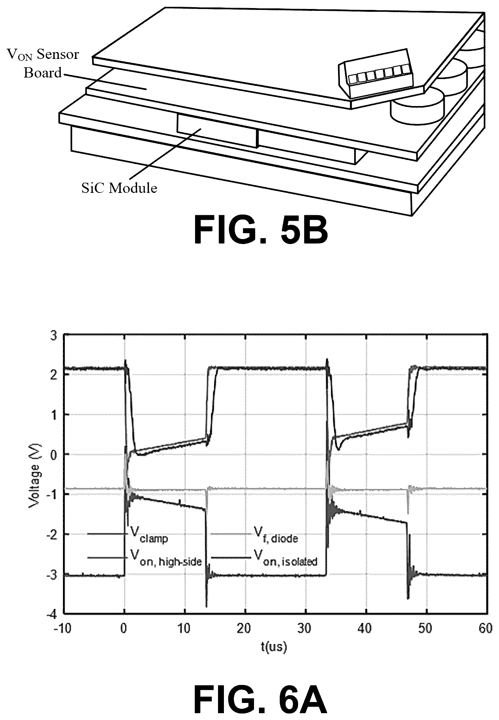 Patent US12320829 Figure 5 – On-state voltage measurement of high-side and low-side power transistors in a half-bridge for in-situ prognostics