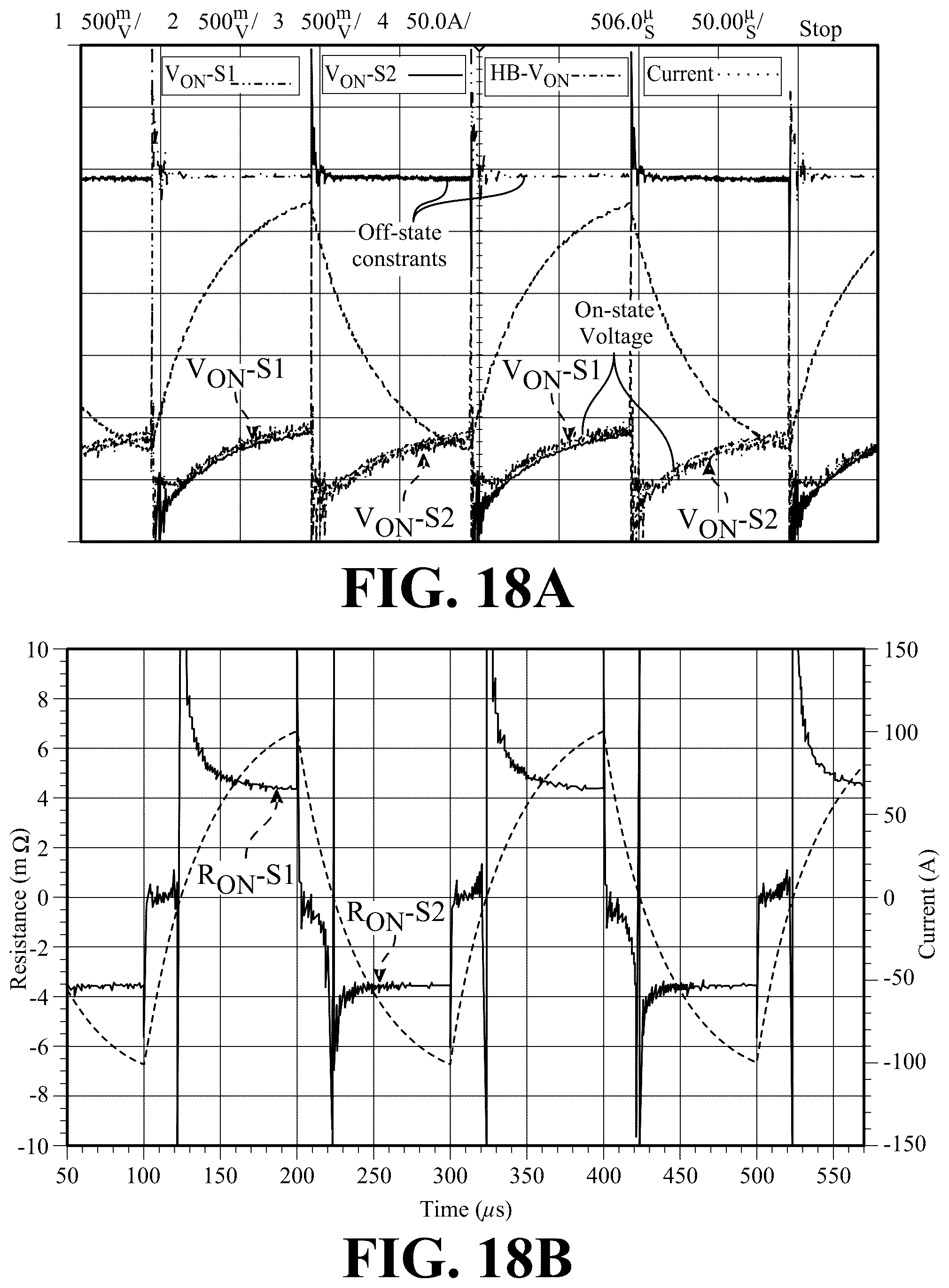 Patent US12320829 Figure 16 – On-state voltage measurement of high-side and low-side power transistors in a half-bridge for in-situ prognostics