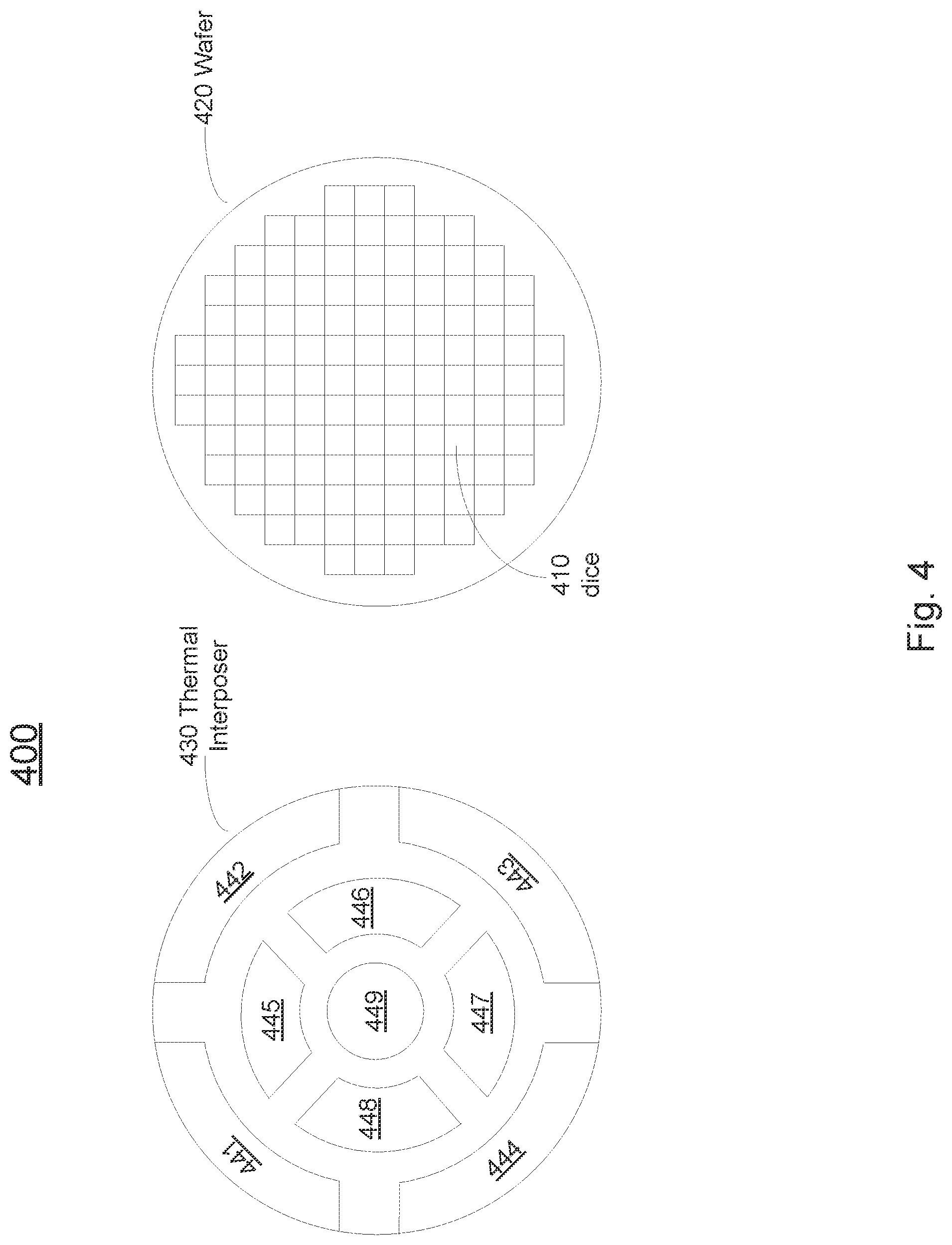 Patent US12320841 Figure 4 – Wafer scale active thermal interposer for device testing
