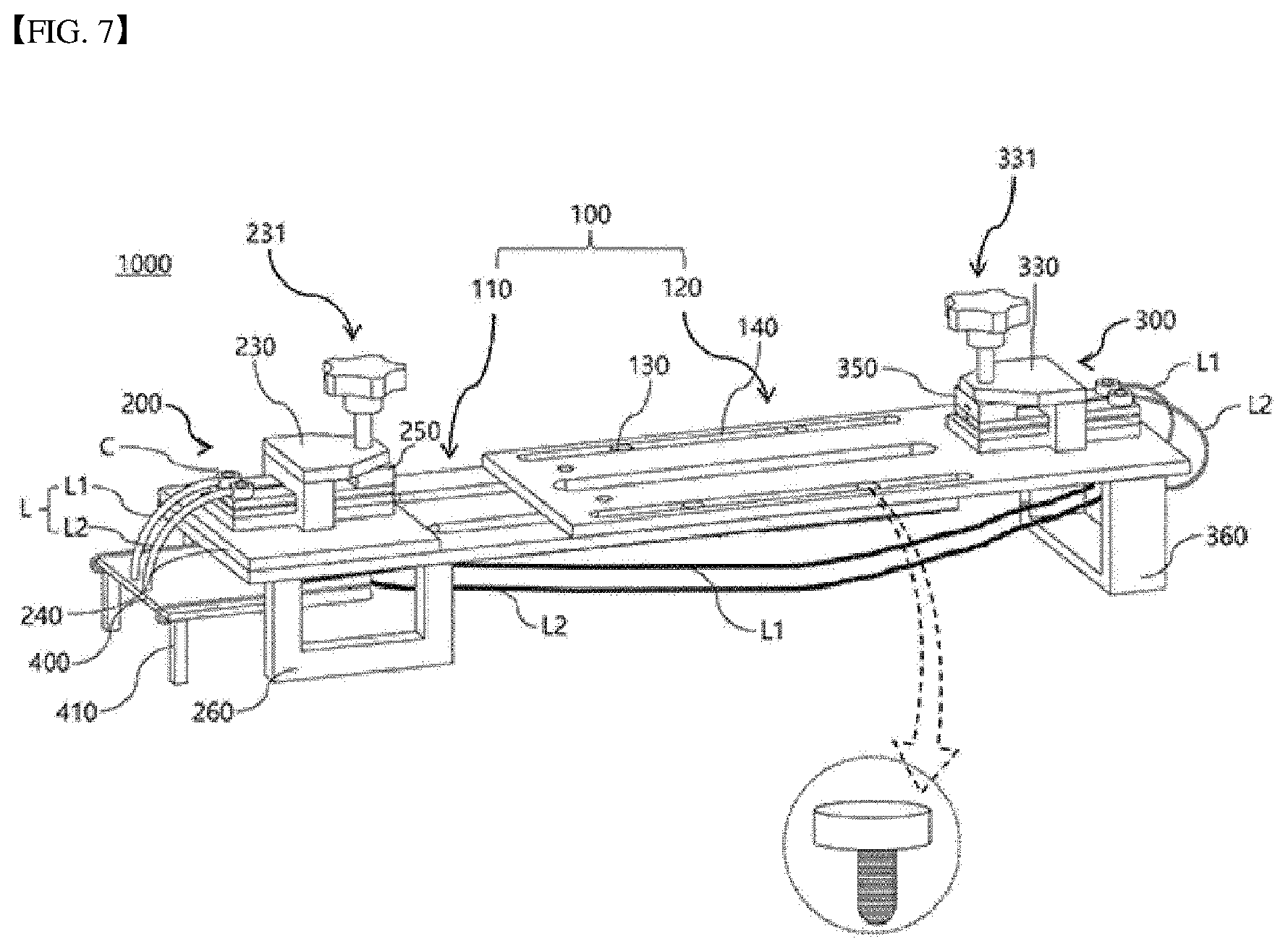 Patent US12320859 Figure 7 – Charging and discharging jig for impedance measurement of battery cell