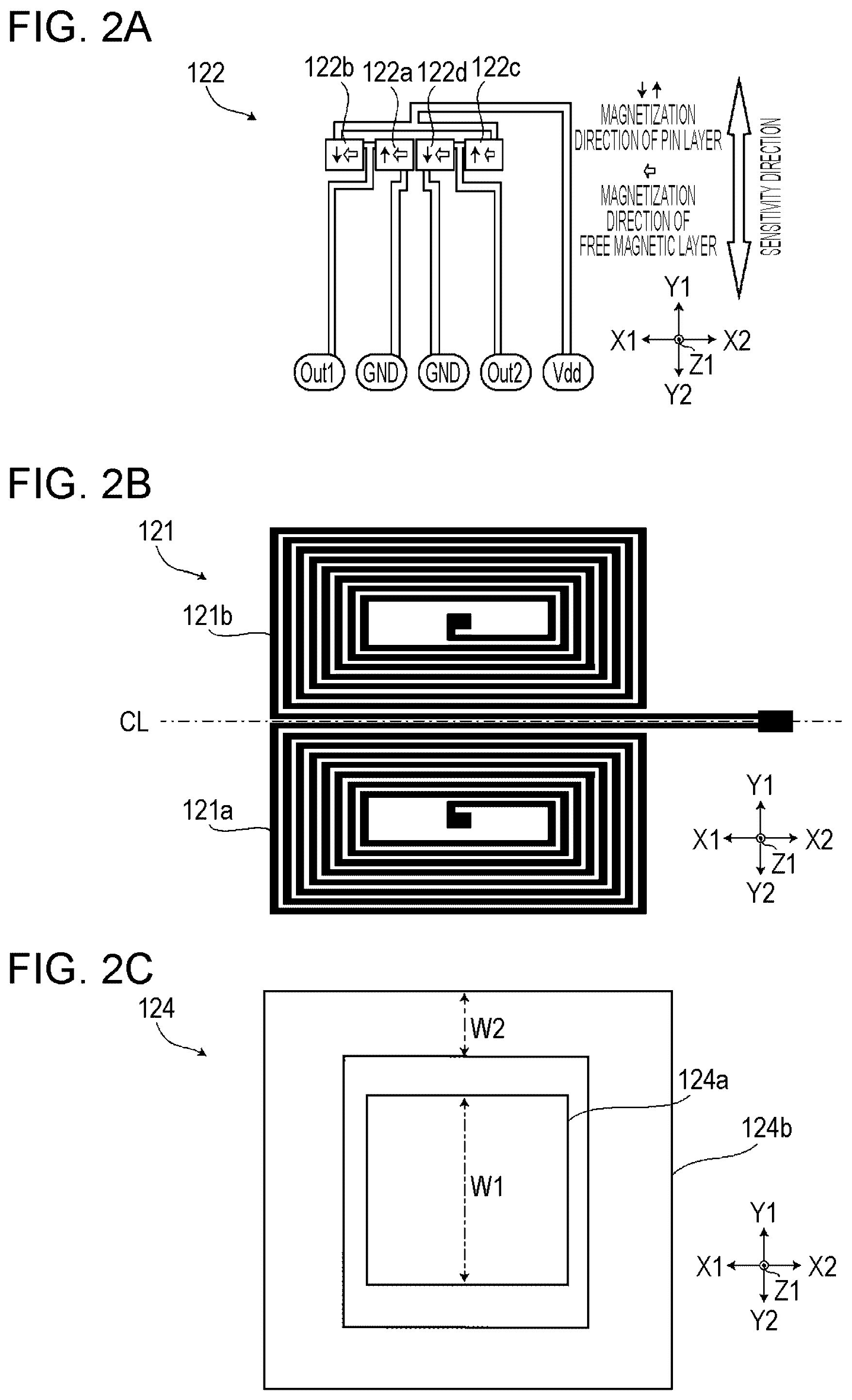 Patent US12320869 Figure 2 – Magnetic sensor and current sensor including magneto-resistance element