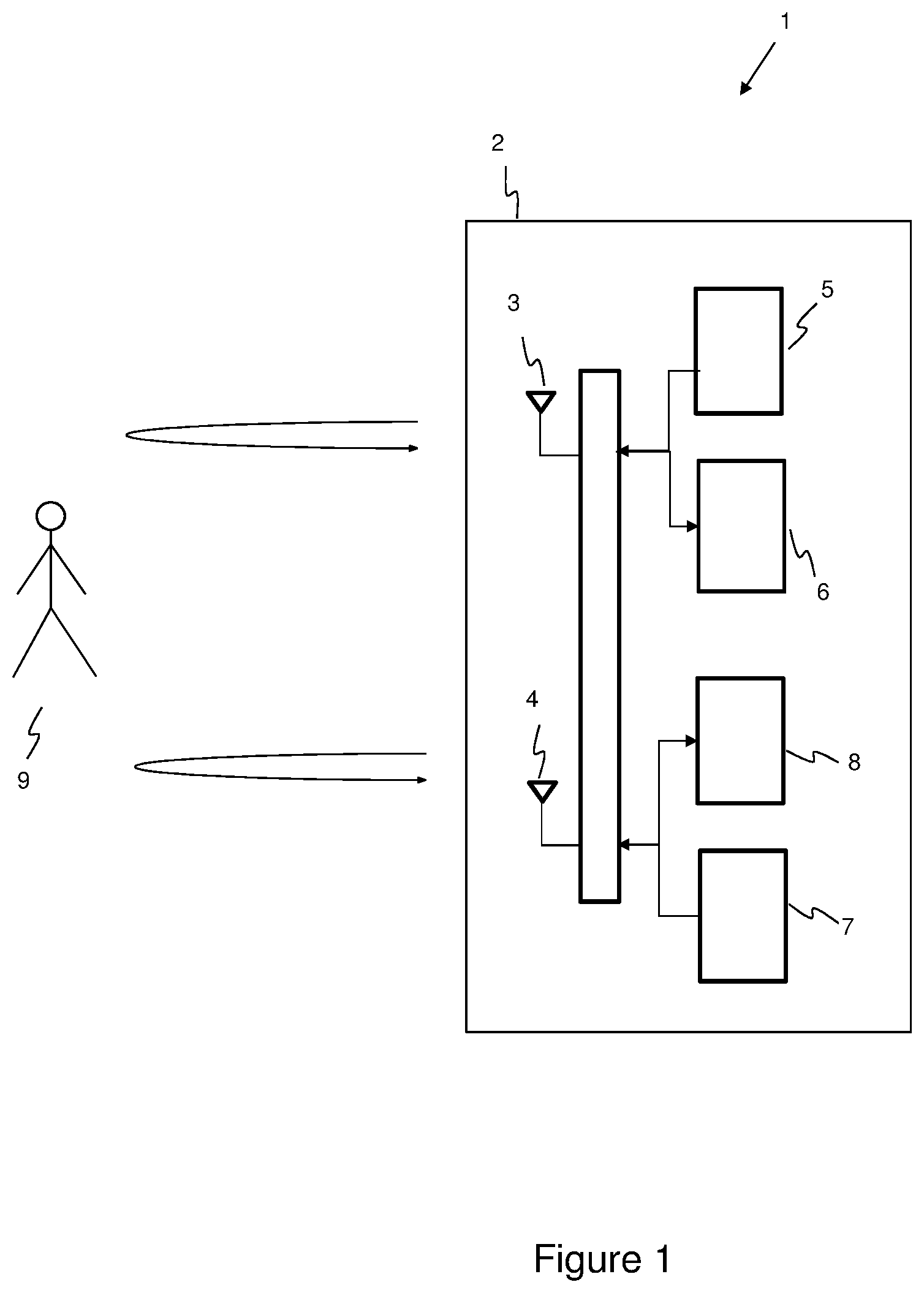 Patent US12320890 — Wireless sensing method — Figure 1
