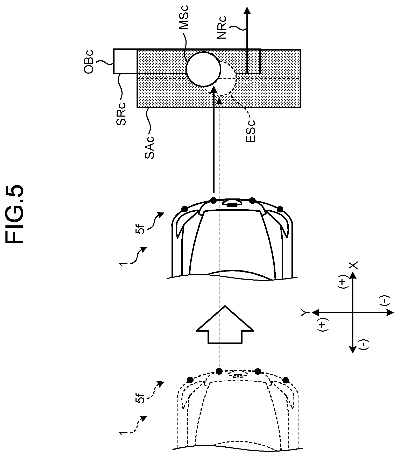 Patent US12320894 Figure 5 – Vehicle and obstacle detection device