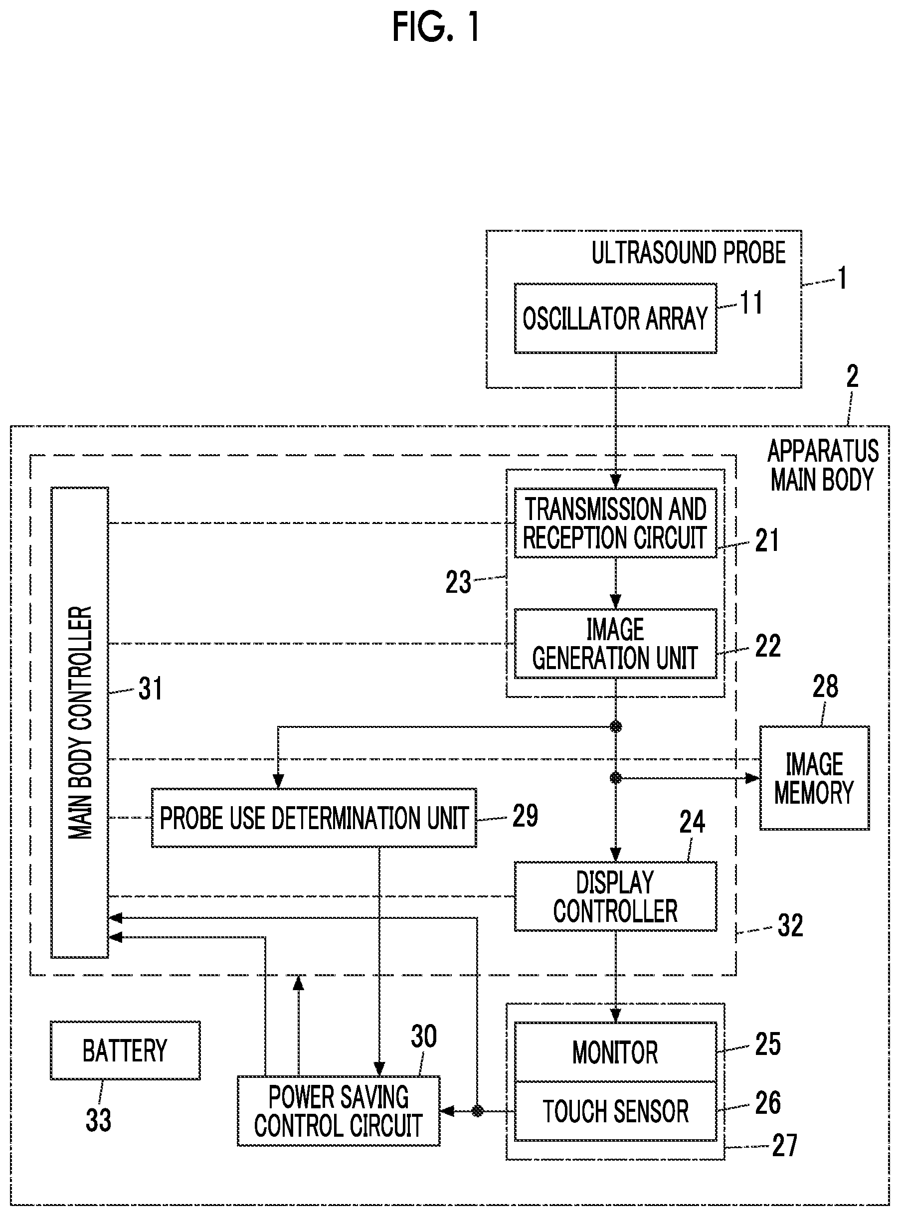 Patent US12320929 Figure 1 – Ultrasound diagnostic apparatus and control method for ultrasound diagnostic apparatus