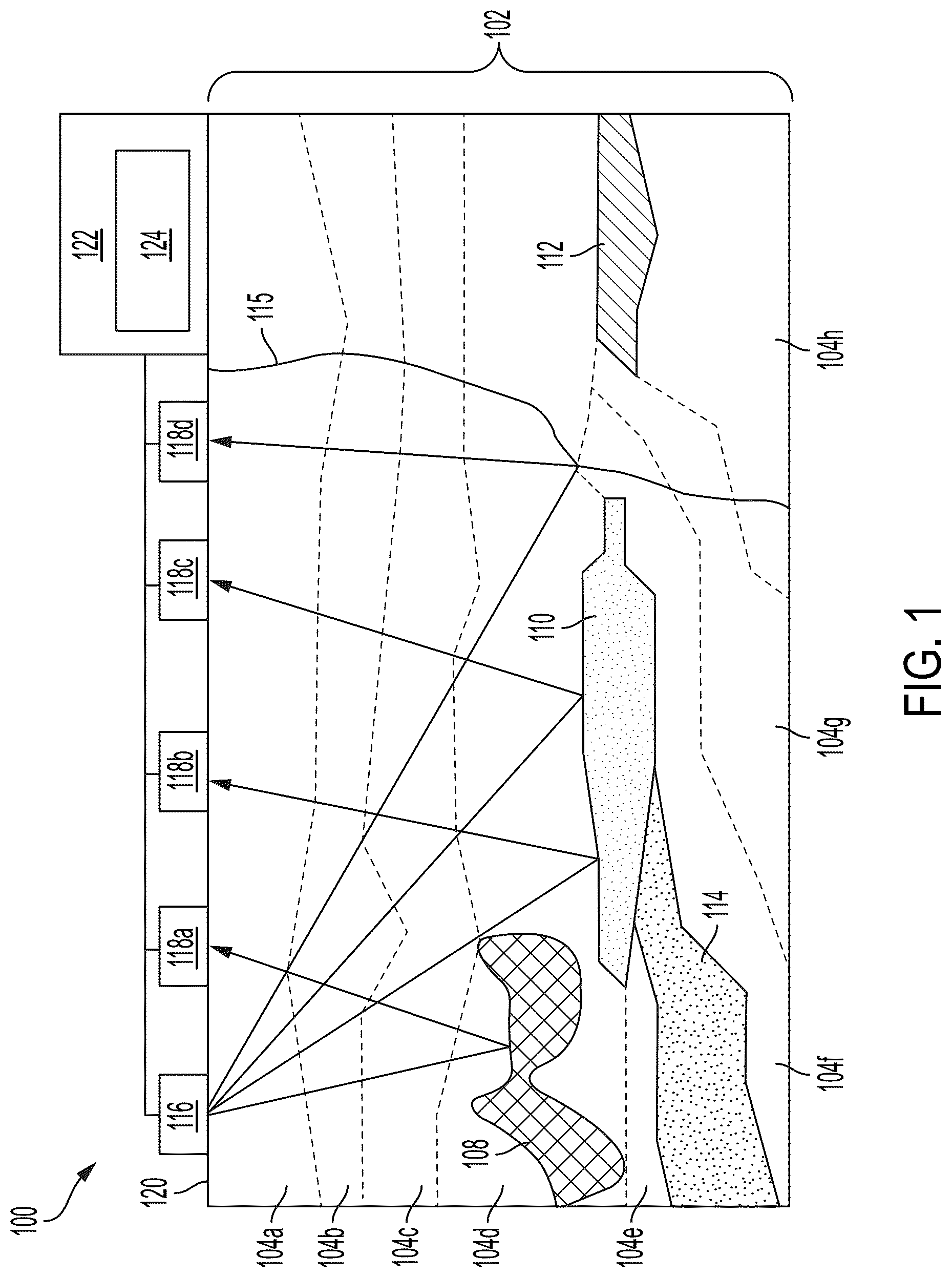 Patent US12320939 — Frequency-dependent machine learning model in seismic interpretation — Figure 1