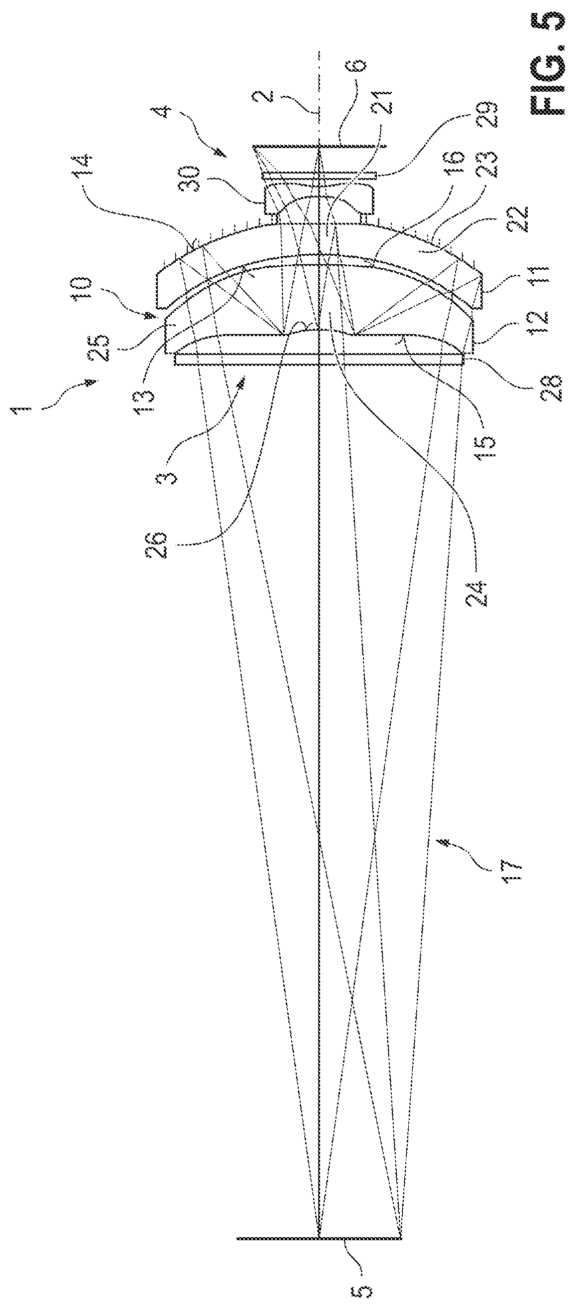 Patent US12320956 Figure 5 – Optical arrangement with an overview function for a catadioptric microscope objective