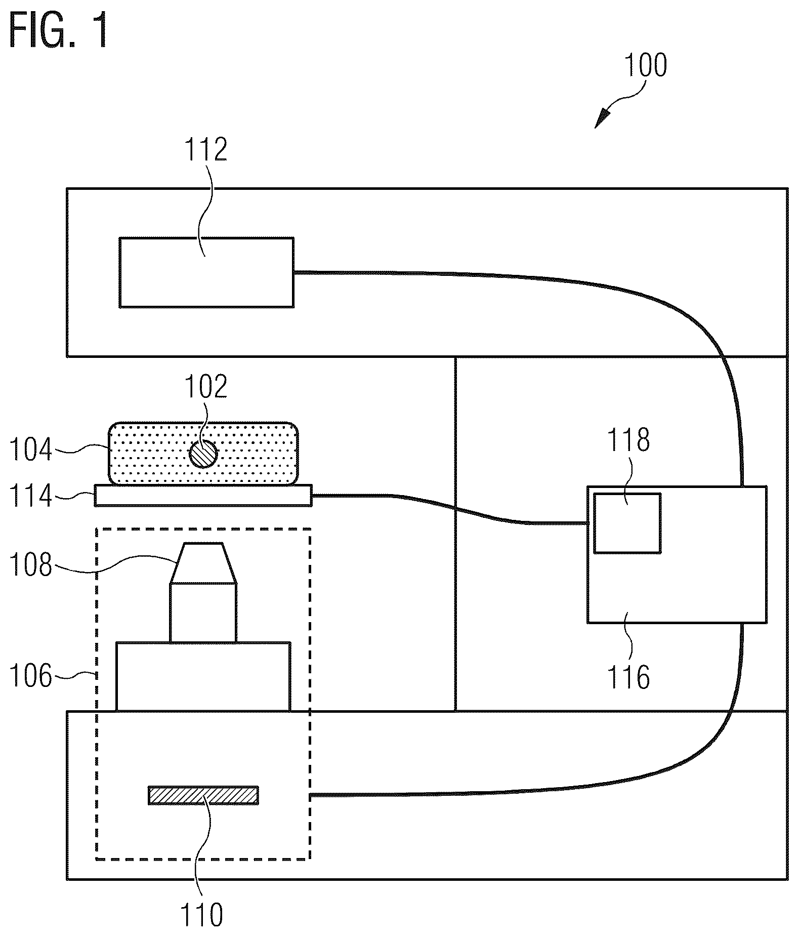 Patent US12320967 Figure 1 – Positioning device for an imaging device and method