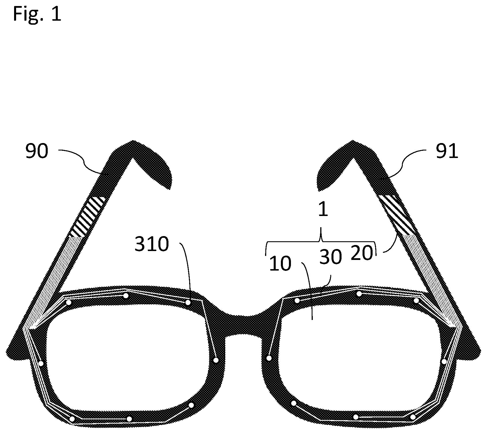 Patent US12320968 Figure 1 – Tunable optical device