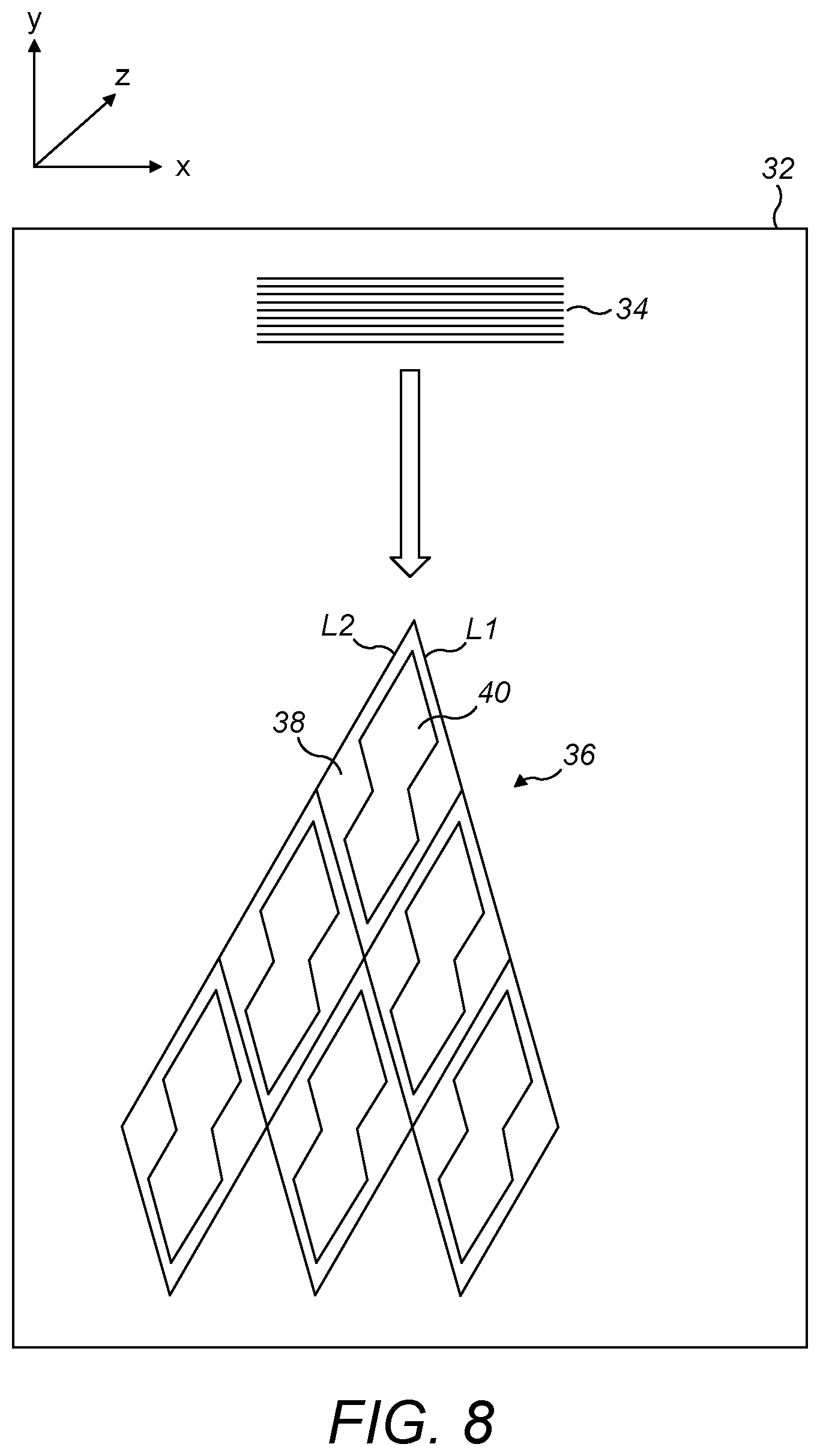 Patent US12320979 Figure 8 – Device and method for compensating effects of pantoscopic tilt or wrap/sweep tilt on an image presented on an augmented reality or virtual reality display