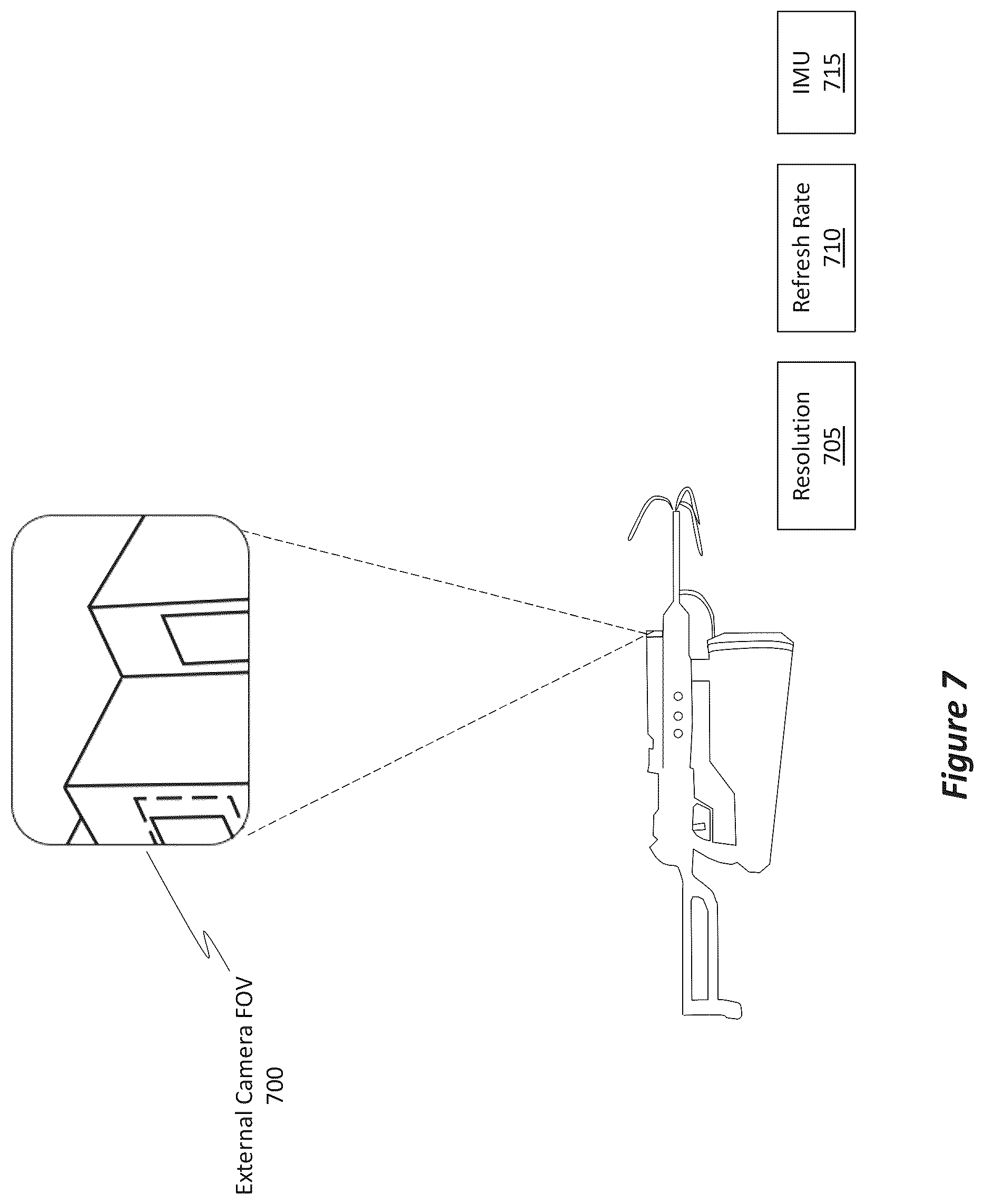 Patent US12320980 Figure 7 – Low motion to photon latency rapid target acquisition