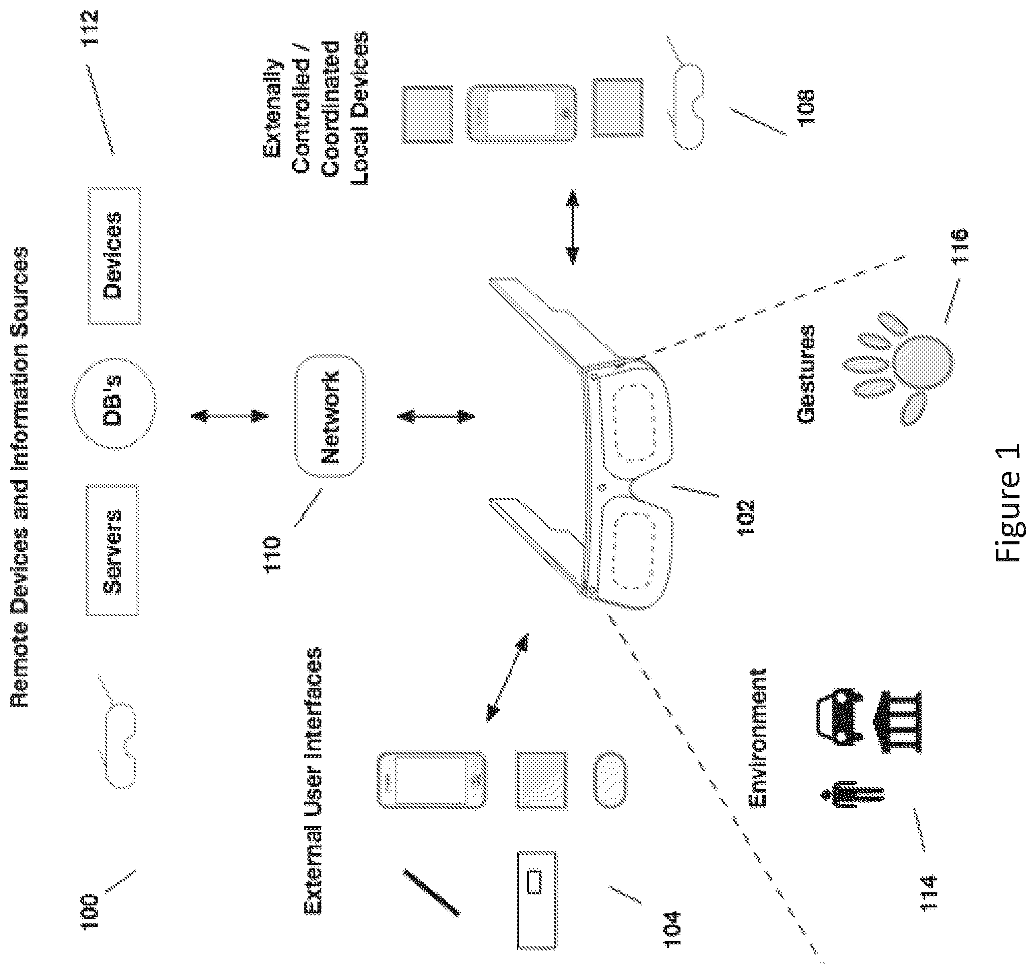 Patent US12320982 Figure 1 – User interface systems for head-worn computers