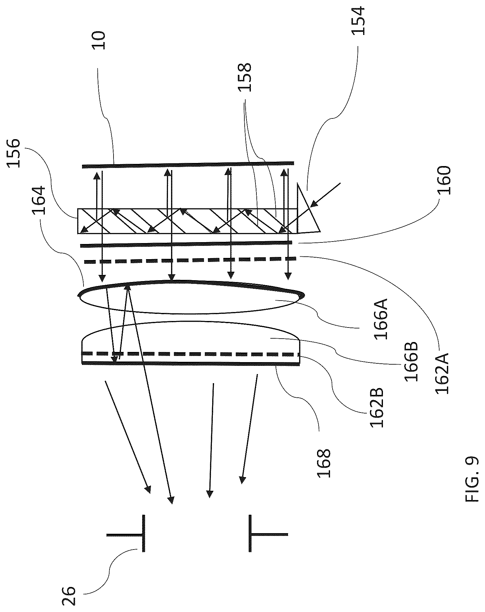 Patent US12320983 Figure 9 – Image projector with polarizing catadioptric collimator