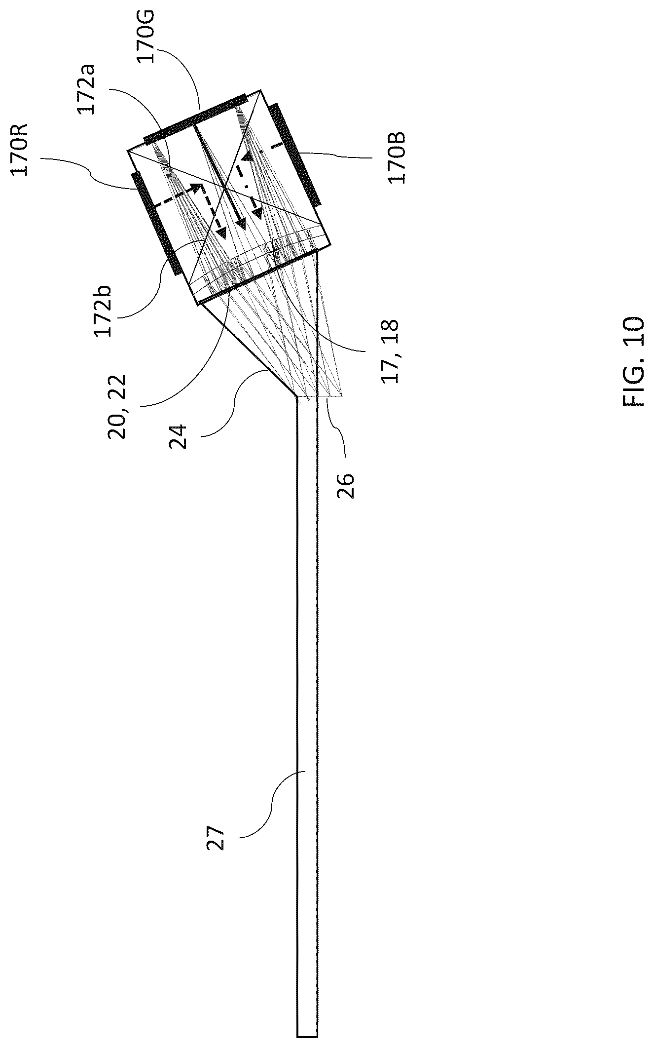 Patent US12320983 Figure 10 – Image projector with polarizing catadioptric collimator