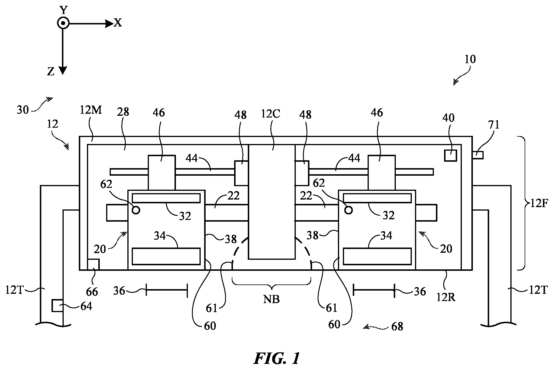 Patent US12320987 Figure 1 – Electronic devices with optical assembly positioning systems