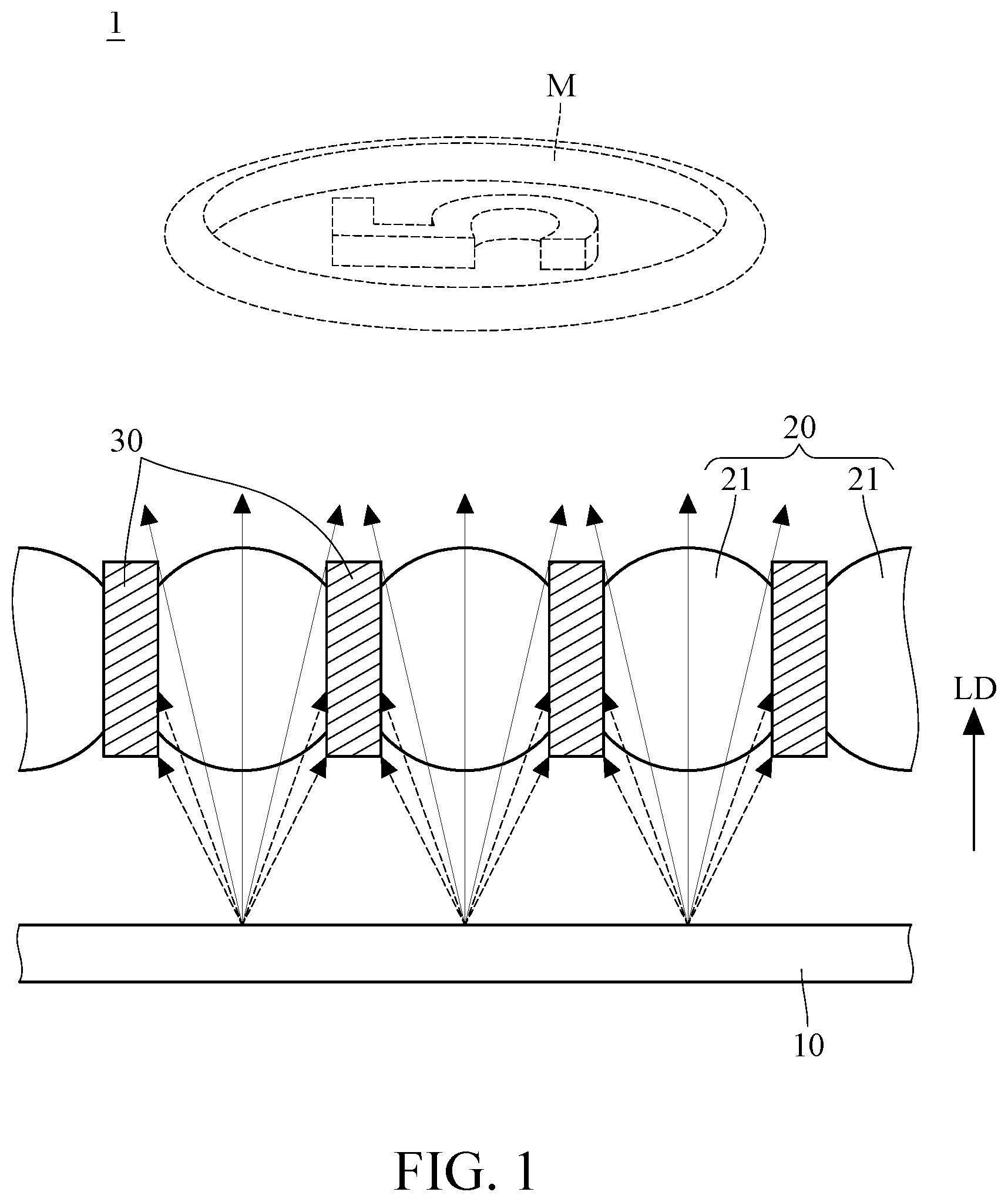 Patent US12320992 Figure 1 – Floating image display device