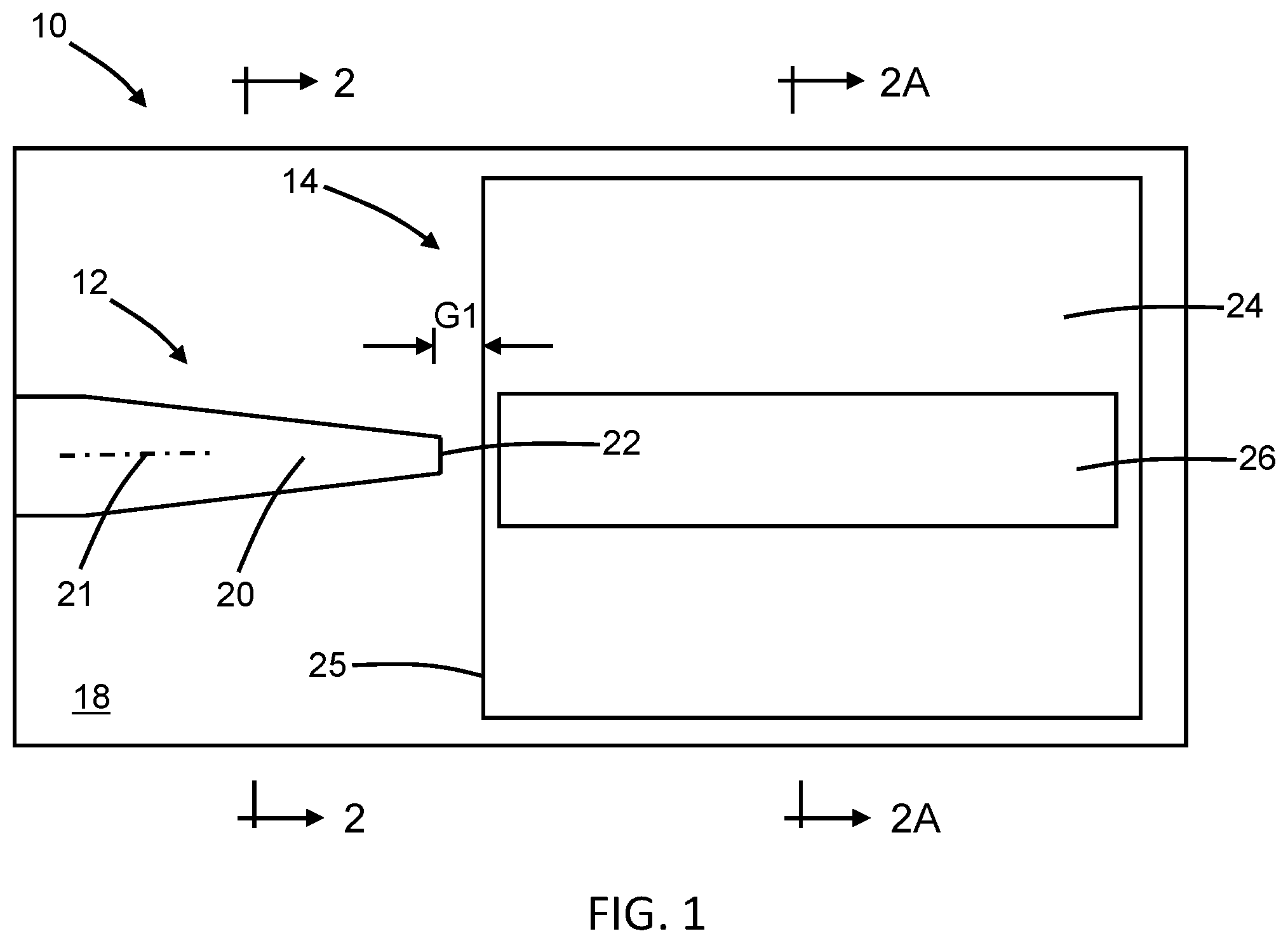Patent US12321010 Figure 1 – Photodetectors with a tapered interface