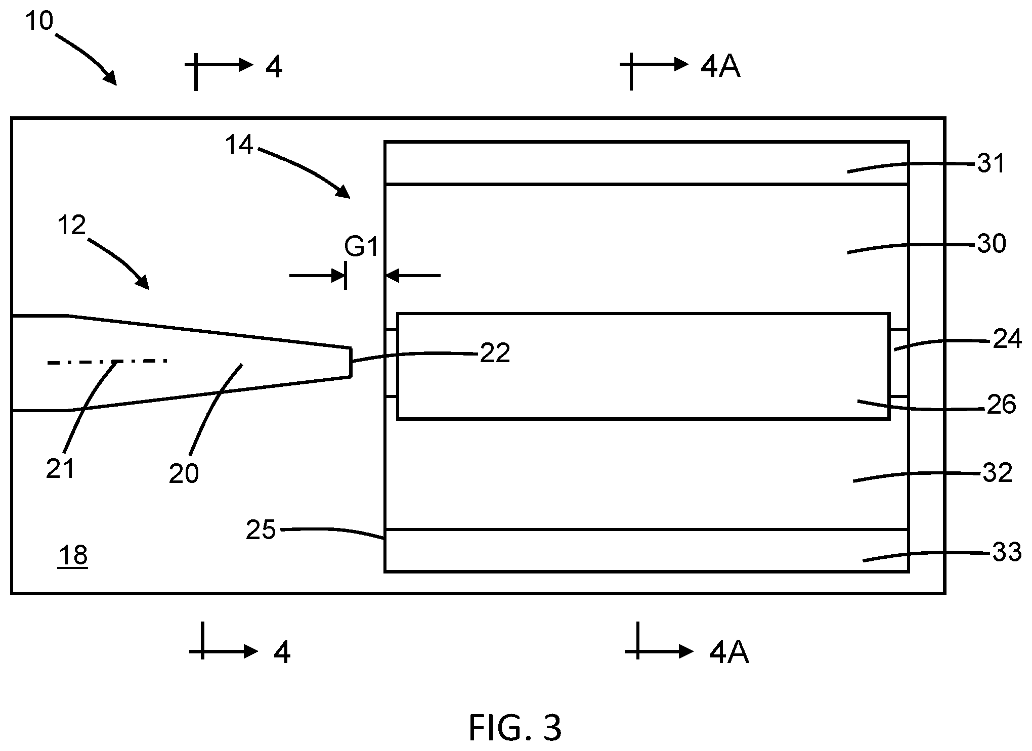 Patent US12321010 Figure 3 – Photodetectors with a tapered interface