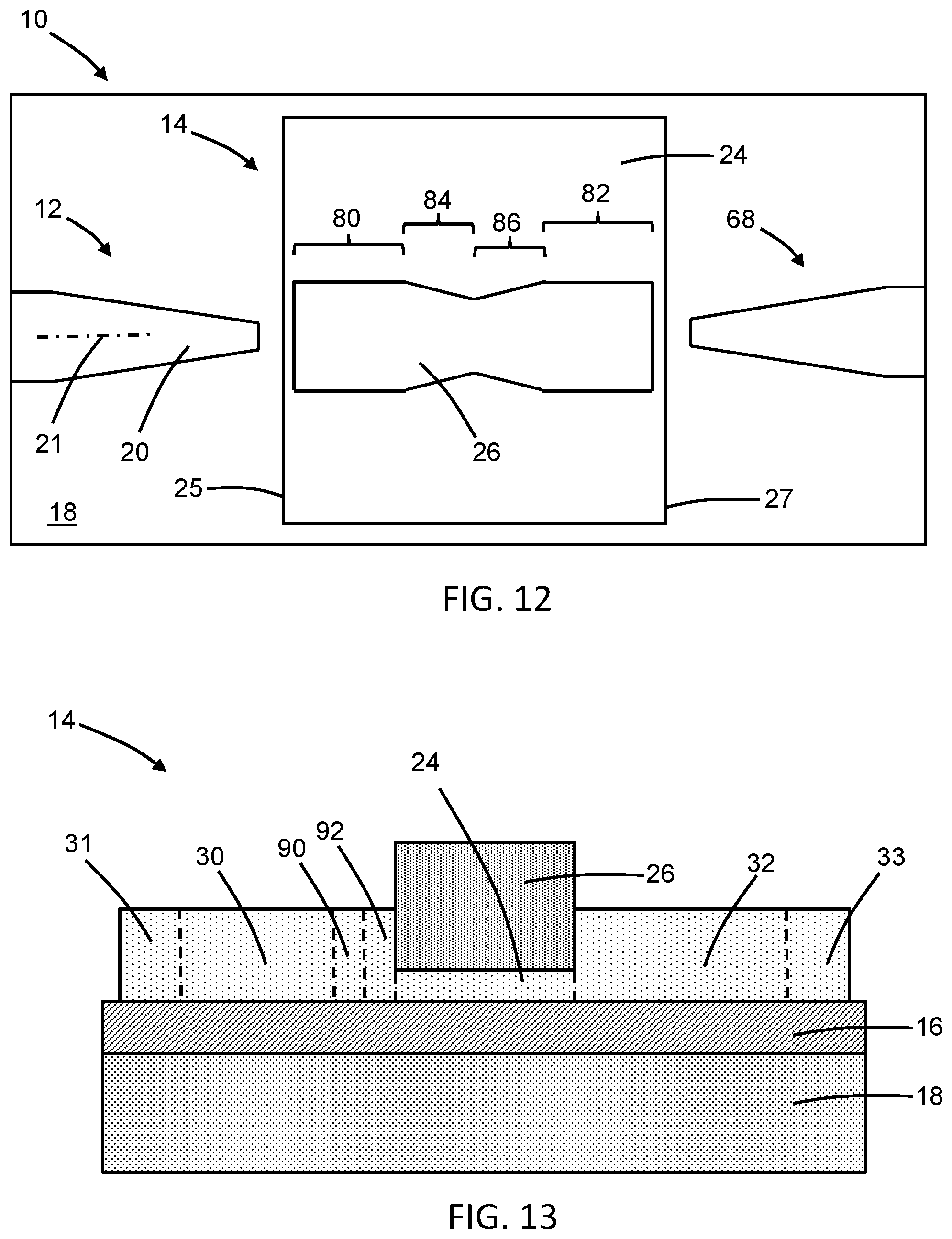 Patent US12321010 Figure 9 – Photodetectors with a tapered interface