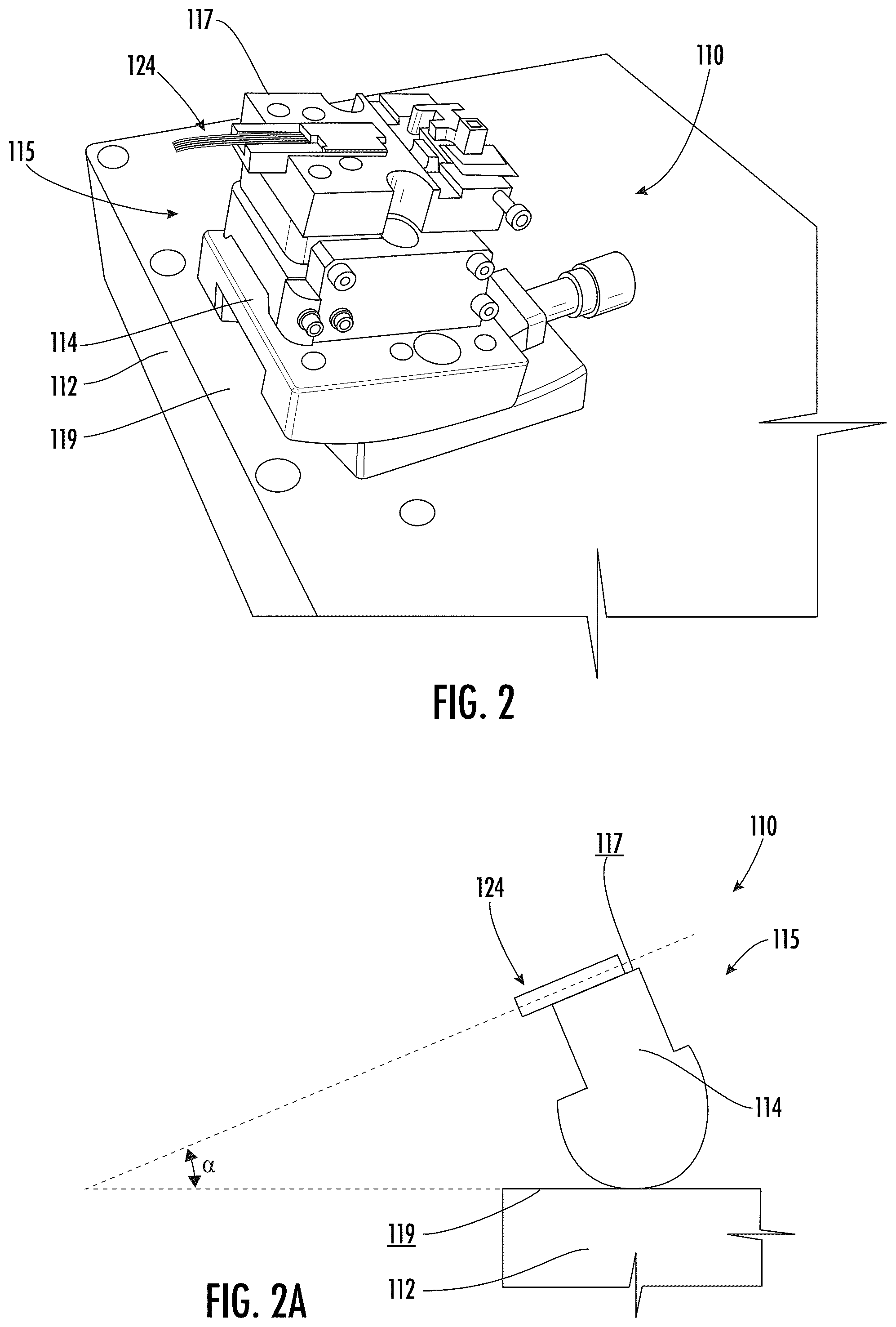 Patent US12321012 Figure 2 – Laser-cleaving of an optical fiber array with controlled cleaving angle