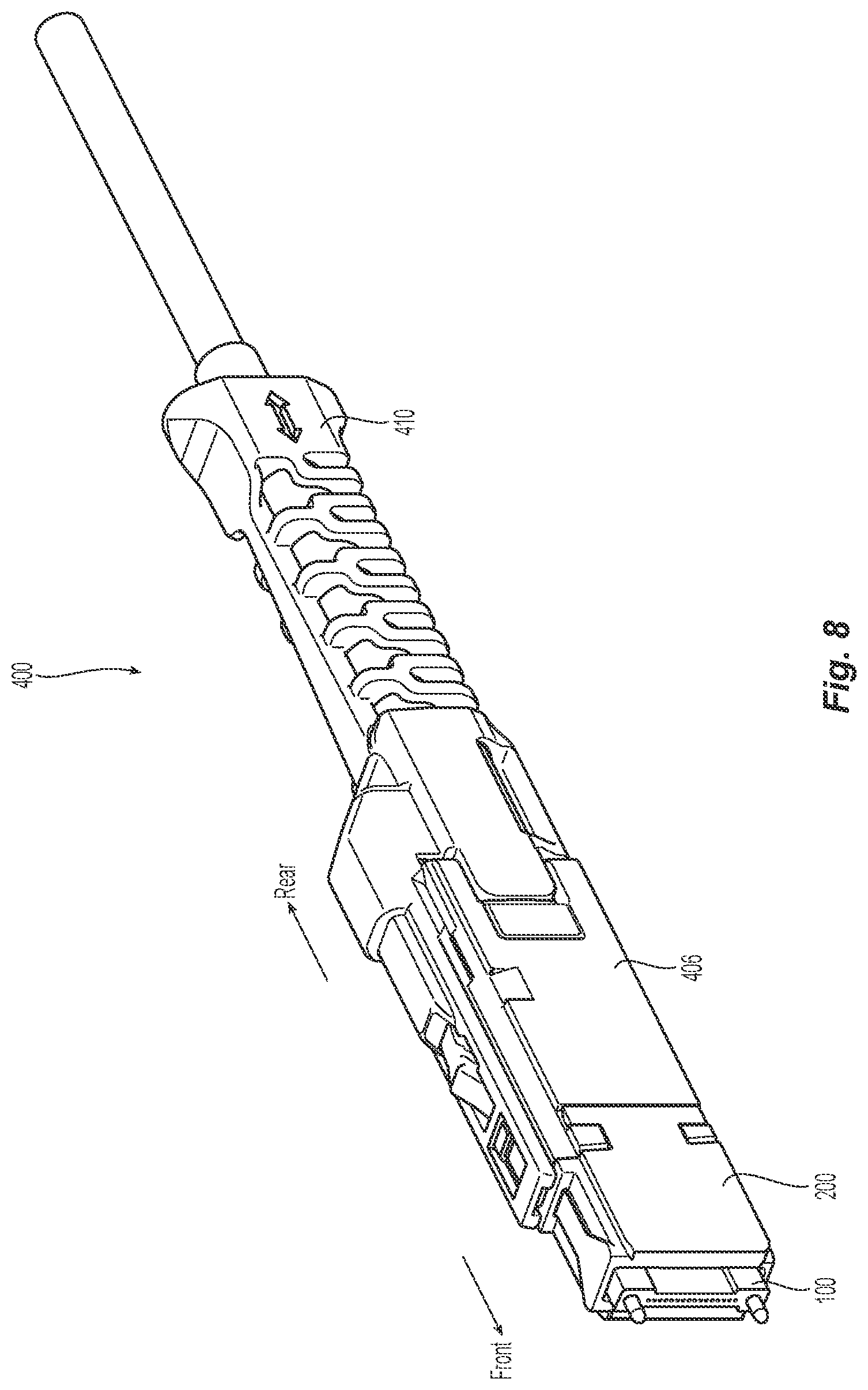 Patent US12321017 Figure 5 – Fiber optic ferrule and fiber optic ferrule receiver