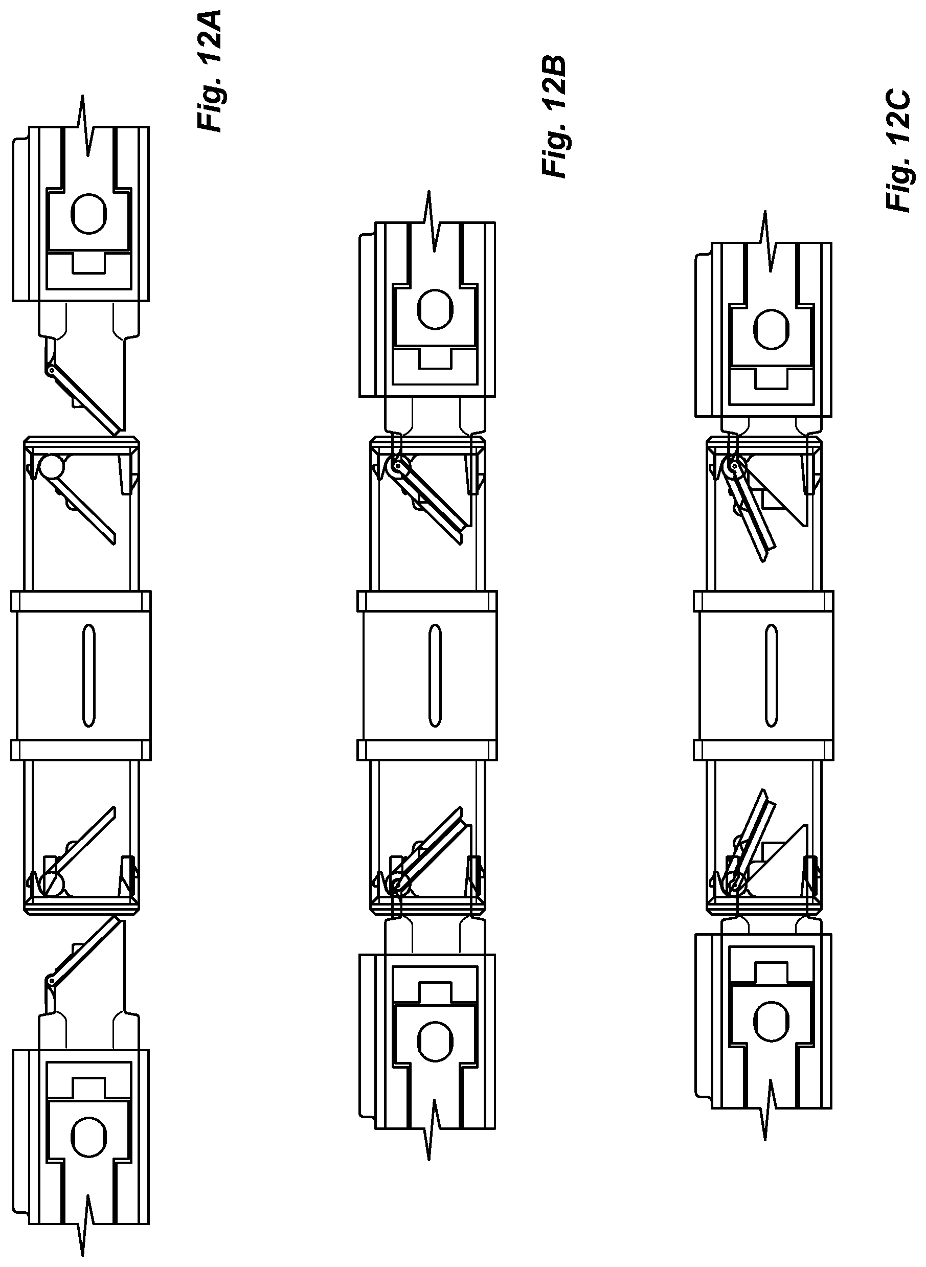 Patent US12321019 Figure 11 – Dual interlocking shutter system for a fiber optic connector and adapter