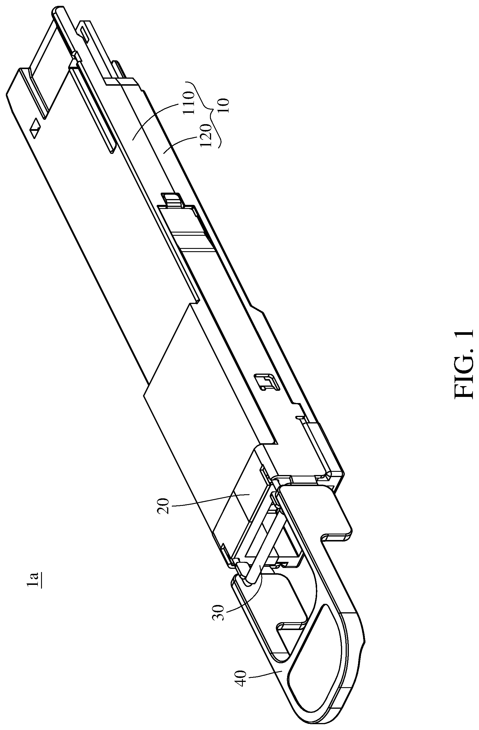 Patent US12321024 Figure 1 – Optical transceiver including latch for release prevention and optical communication assembly having the same