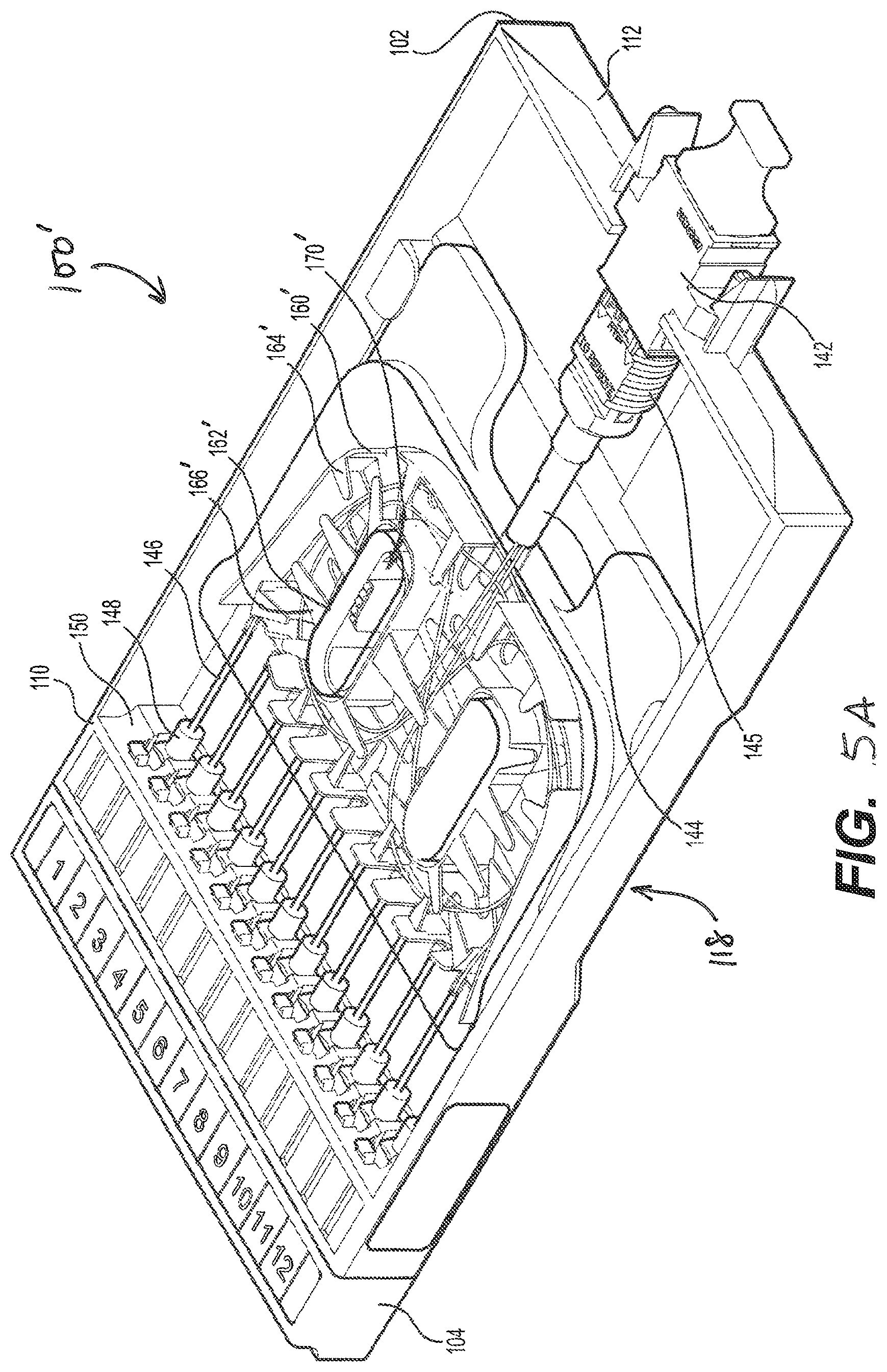 Patent US12321031 Figure 5 – Support frame for providing adapter-less connections for fiber optic cables