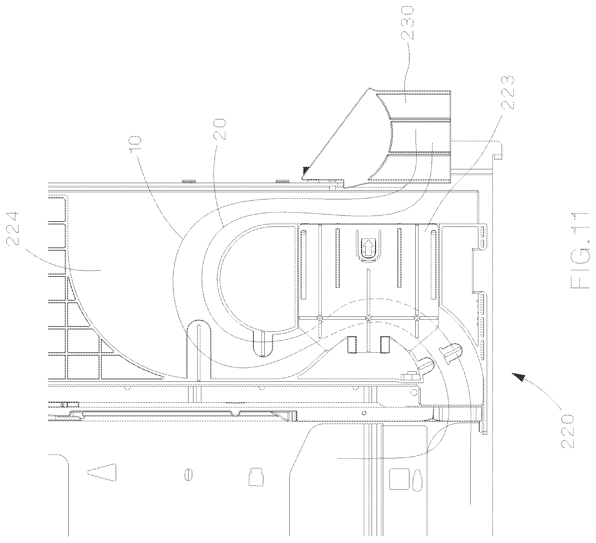 Patent US12321032 Figure 11 – Optical distribution and splice frame including cassettes