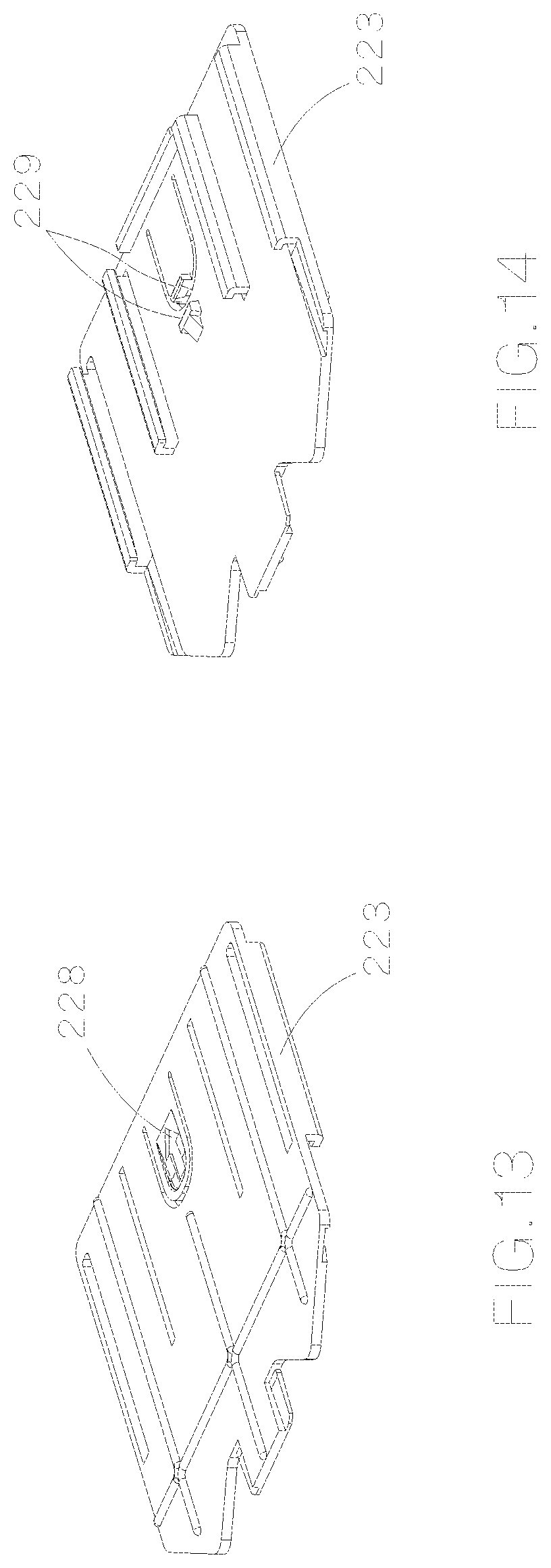 Patent US12321032 Figure 13 – Optical distribution and splice frame including cassettes