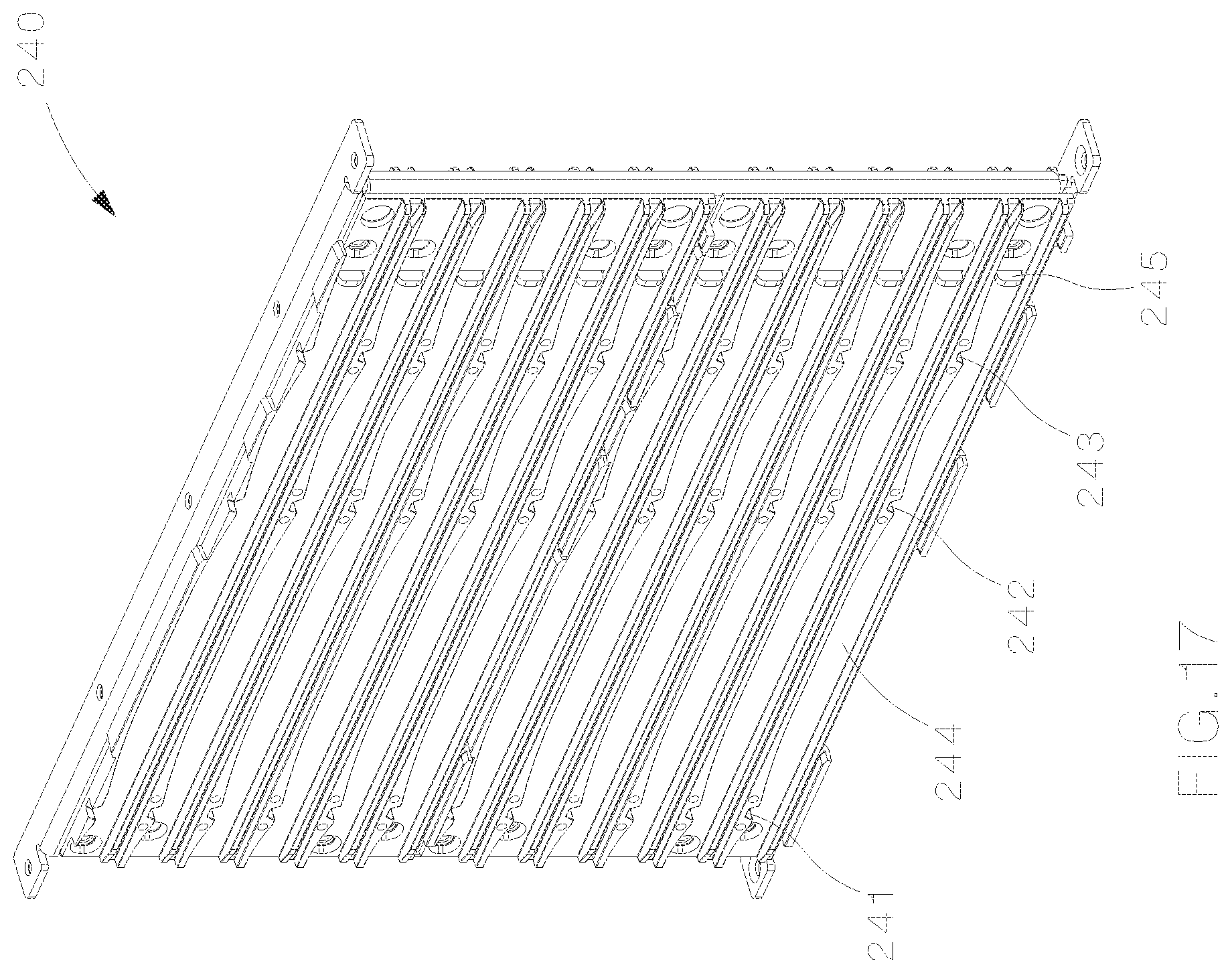 Patent US12321032 Figure 15 – Optical distribution and splice frame including cassettes